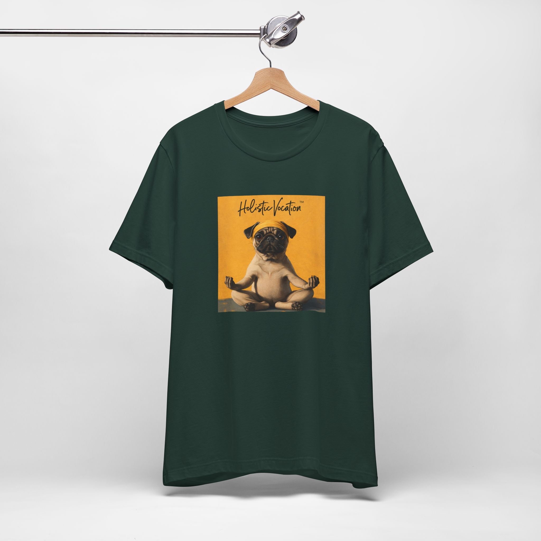 Honor your vocation Pug Meditation Tee - "Holistic Vocation" Graphic T-Shirt