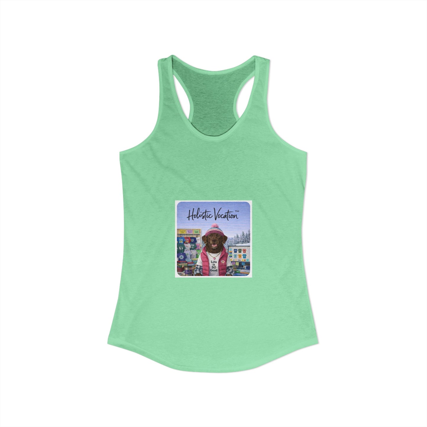 Honor your vocation Retro Dog Graphic Women's Ideal Racerback Tank