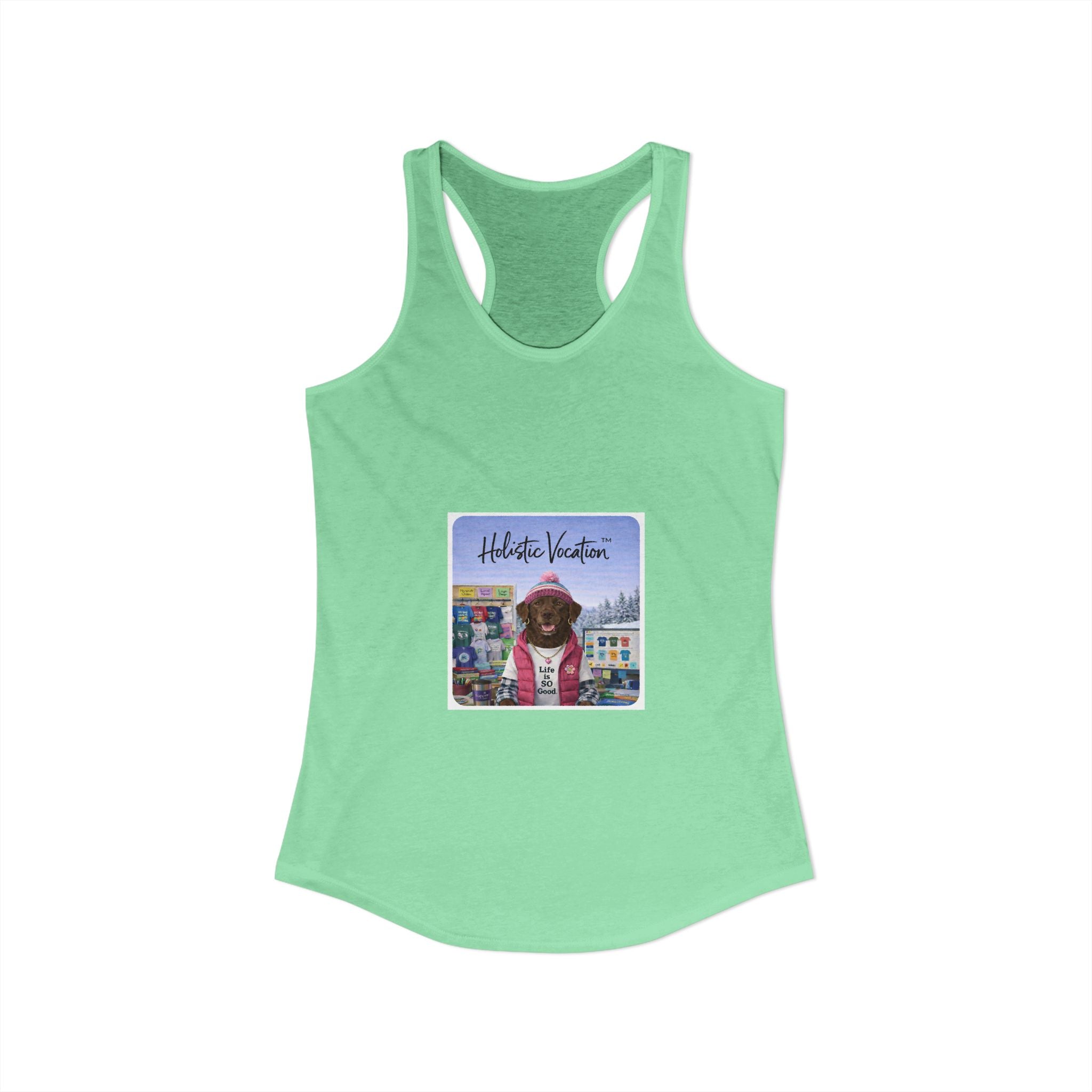 Honor your vocation Retro Dog Graphic Women's Ideal Racerback Tank