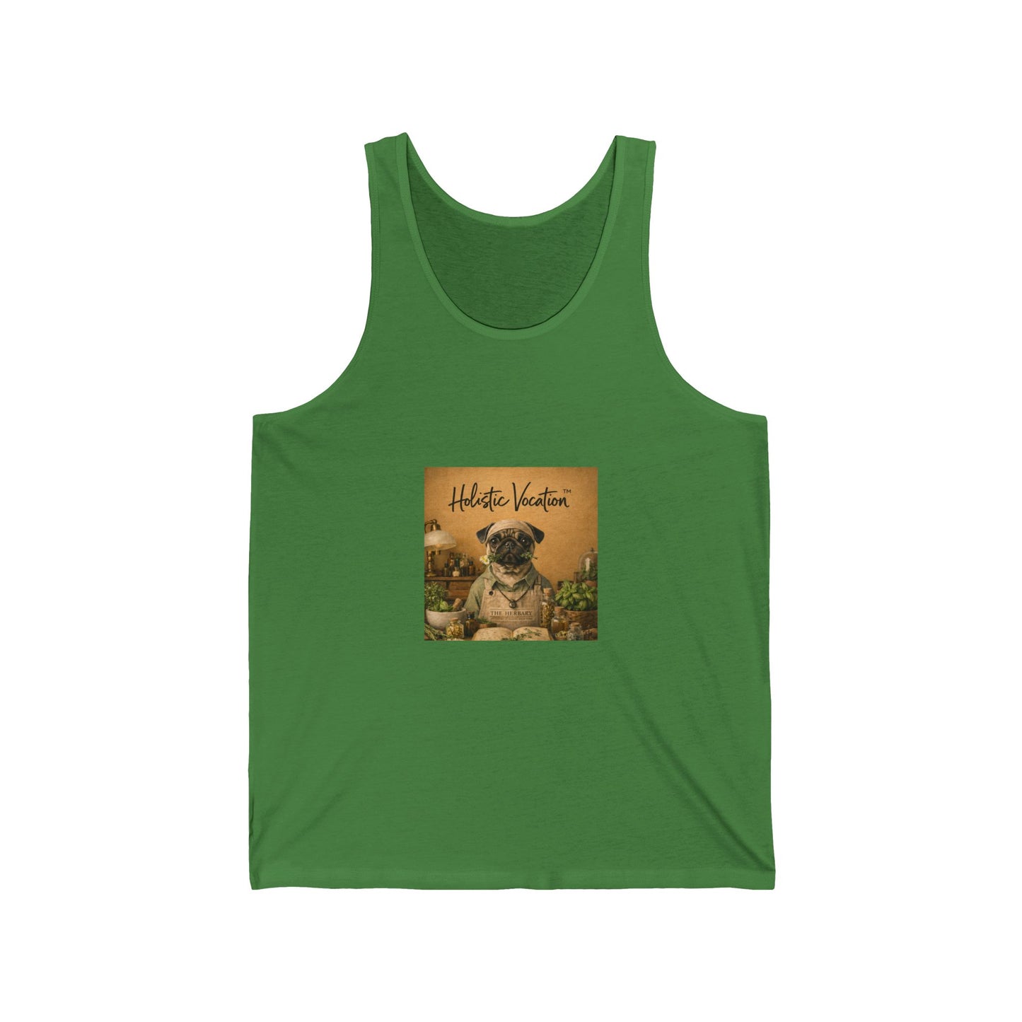 Honor your vocation Valentine Pug Tank Top — "Hello Valentine" Cute Dog Graphic Tank
