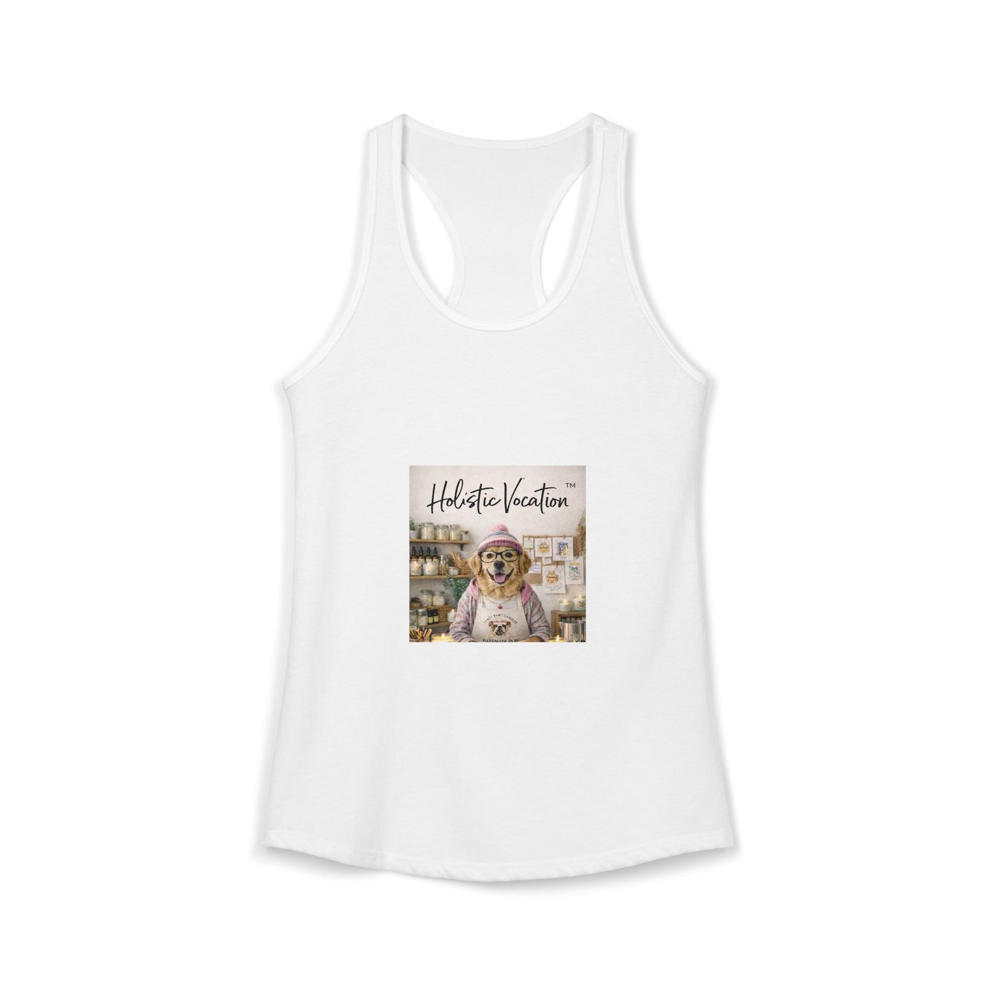 Honor your vocation Cute Puppy Baker Graphic Women's Ideal Racerback Tank