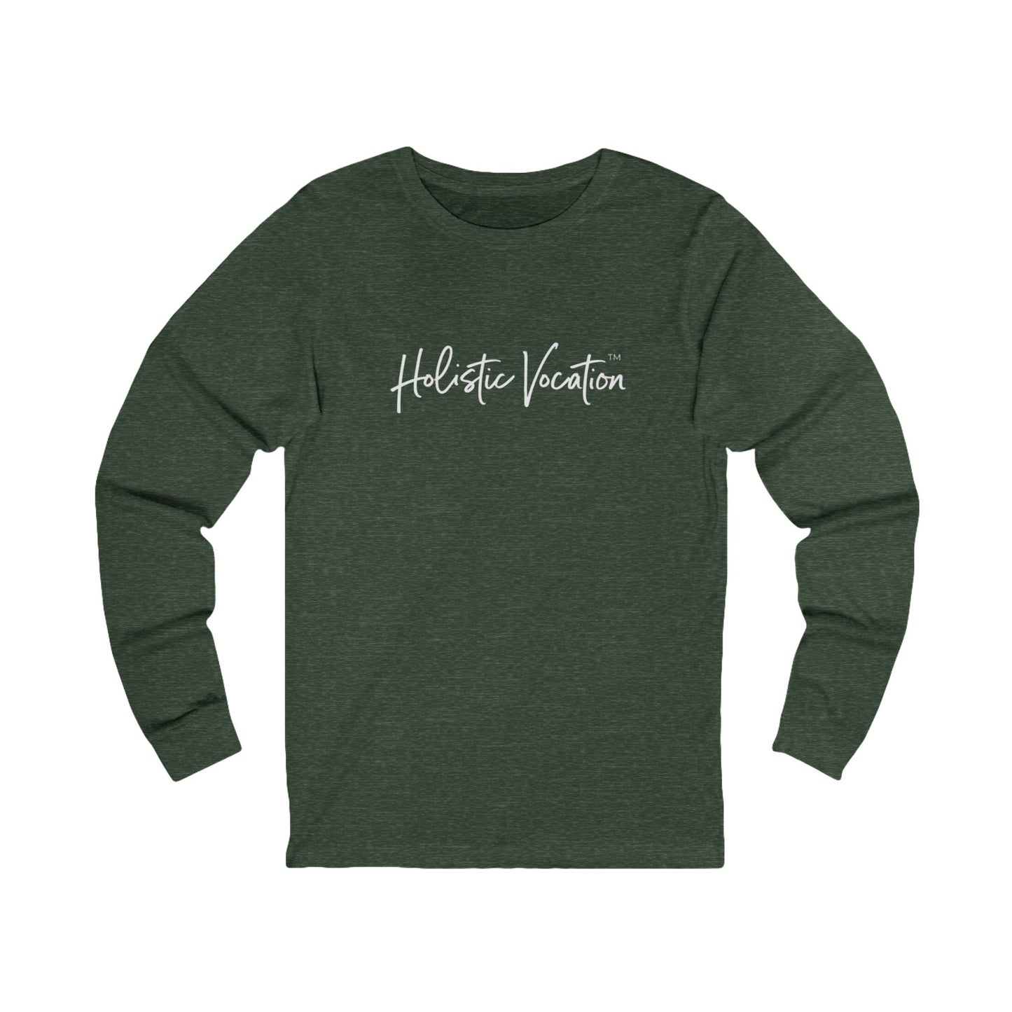 Holistic Vocation Long Sleeve Tee — “got purpose?” Wellness Shirt - White Design