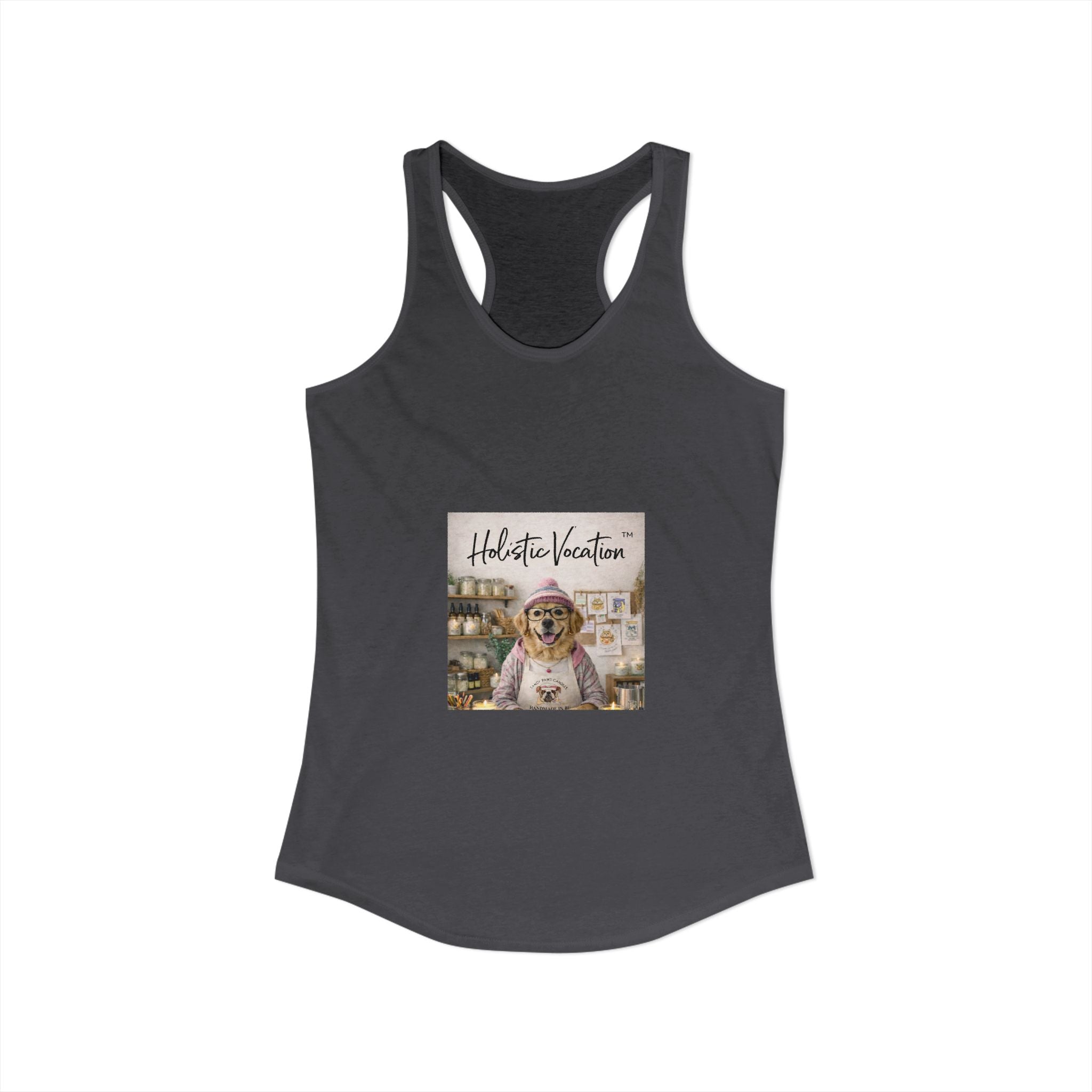 Honor your vocation Cute Puppy Baker Graphic Women's Ideal Racerback Tank