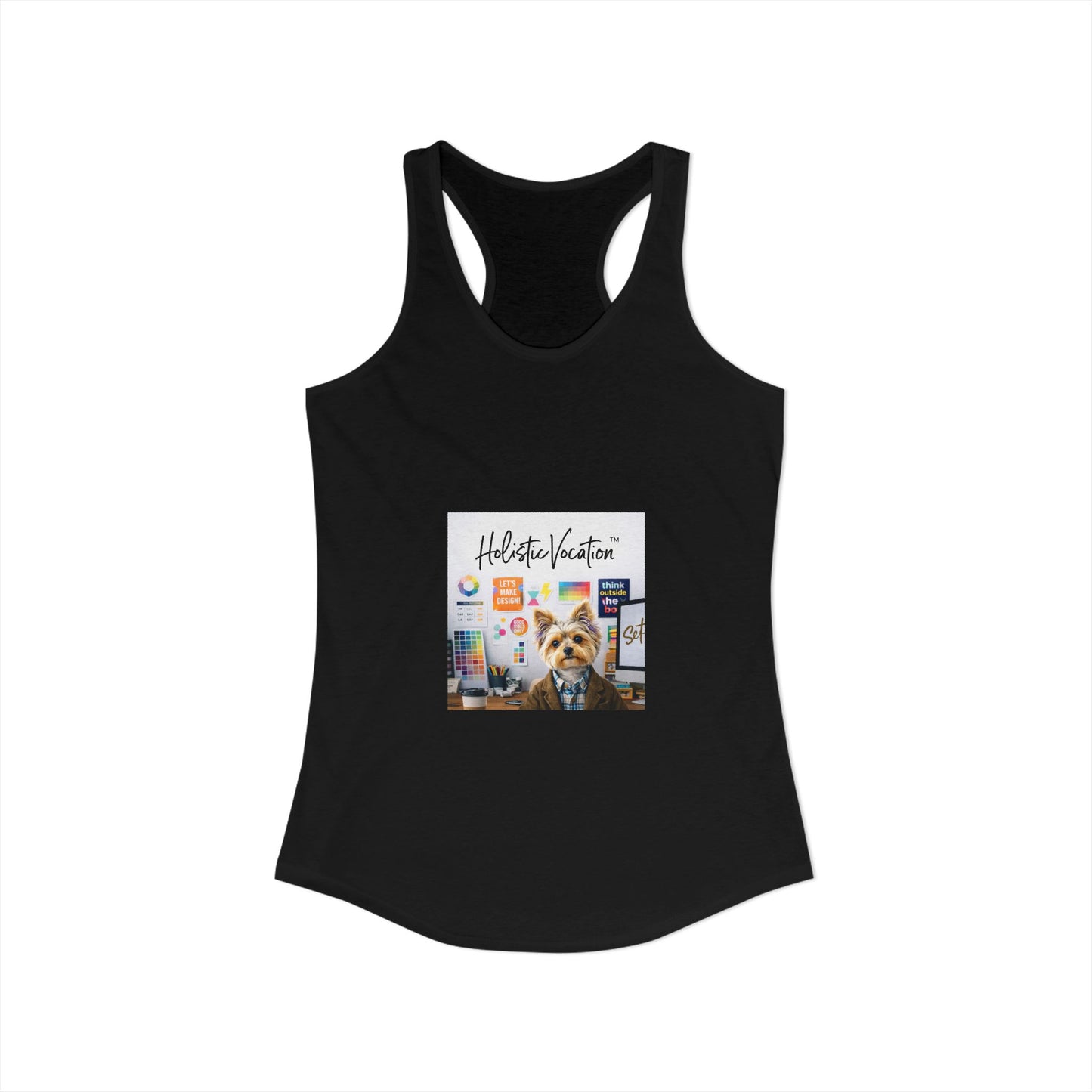 Honor your vocation Beach Dog Graphic Women's Ideal Racerback Tank