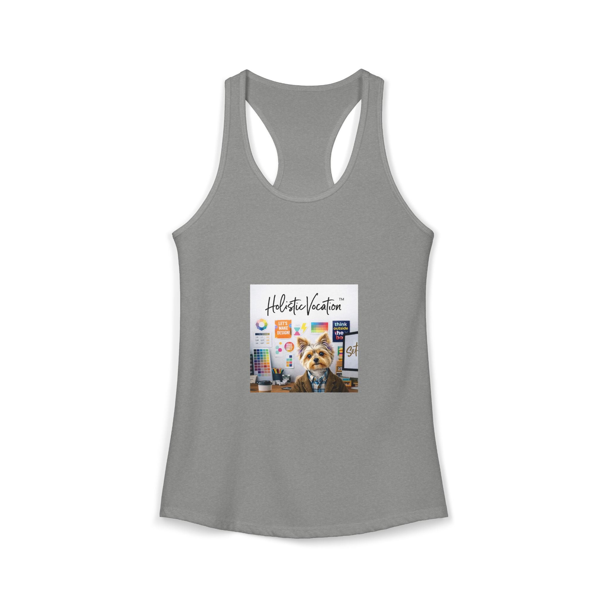 Honor your vocation Beach Dog Graphic Women's Ideal Racerback Tank