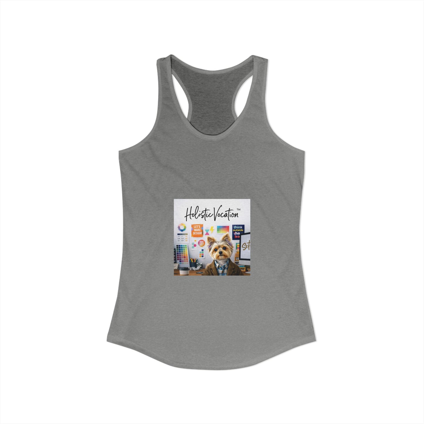 Honor your vocation Beach Dog Graphic Women's Ideal Racerback Tank