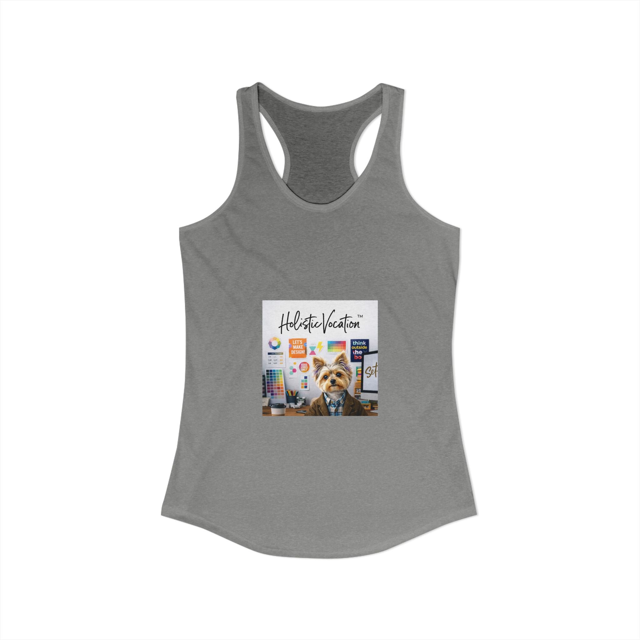 Honor your vocation Beach Dog Graphic Women's Ideal Racerback Tank