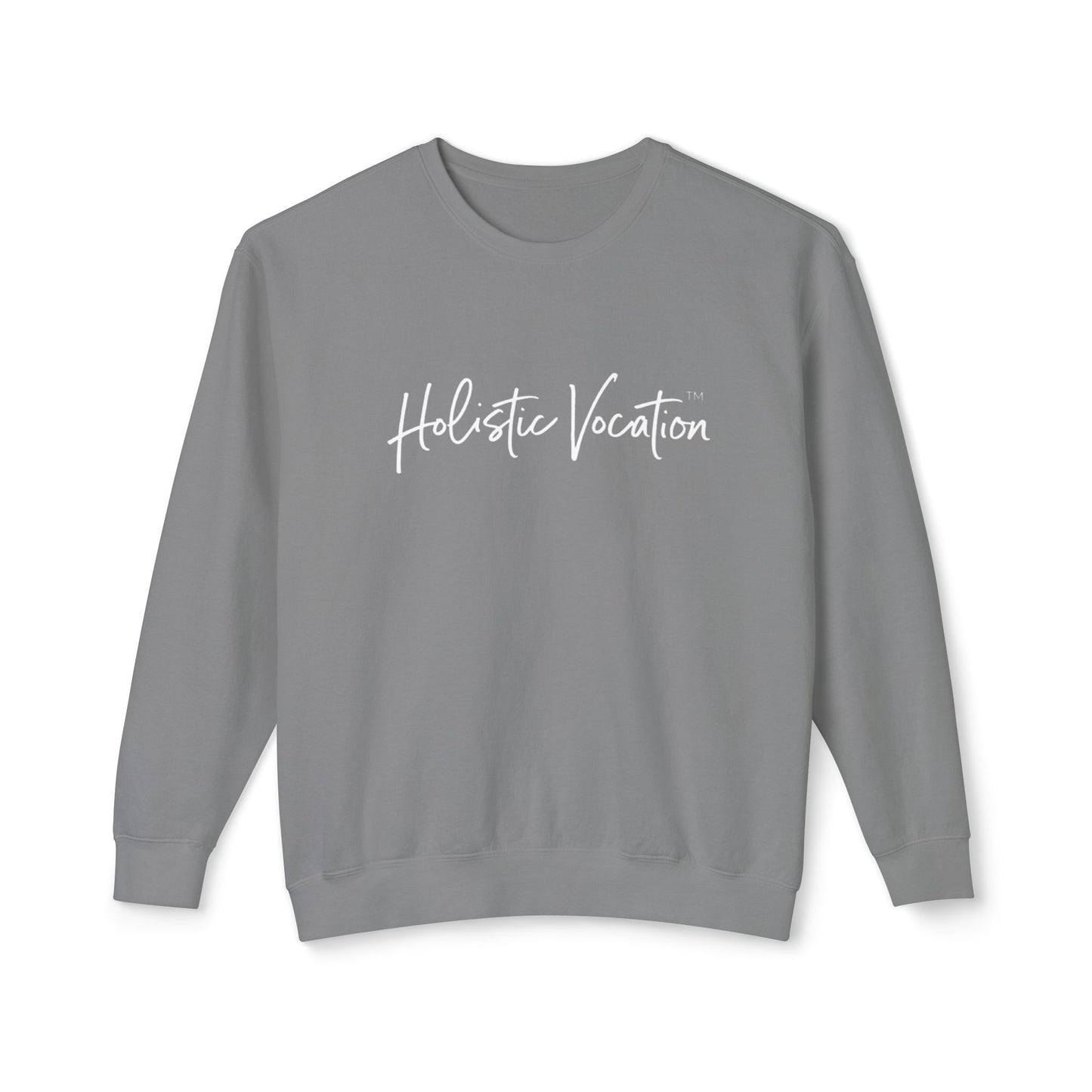 Crewneck Sweatshirt — 'Holistic Vocation' Front + 'got purpose?' Back Minimal Motivational Pullover
