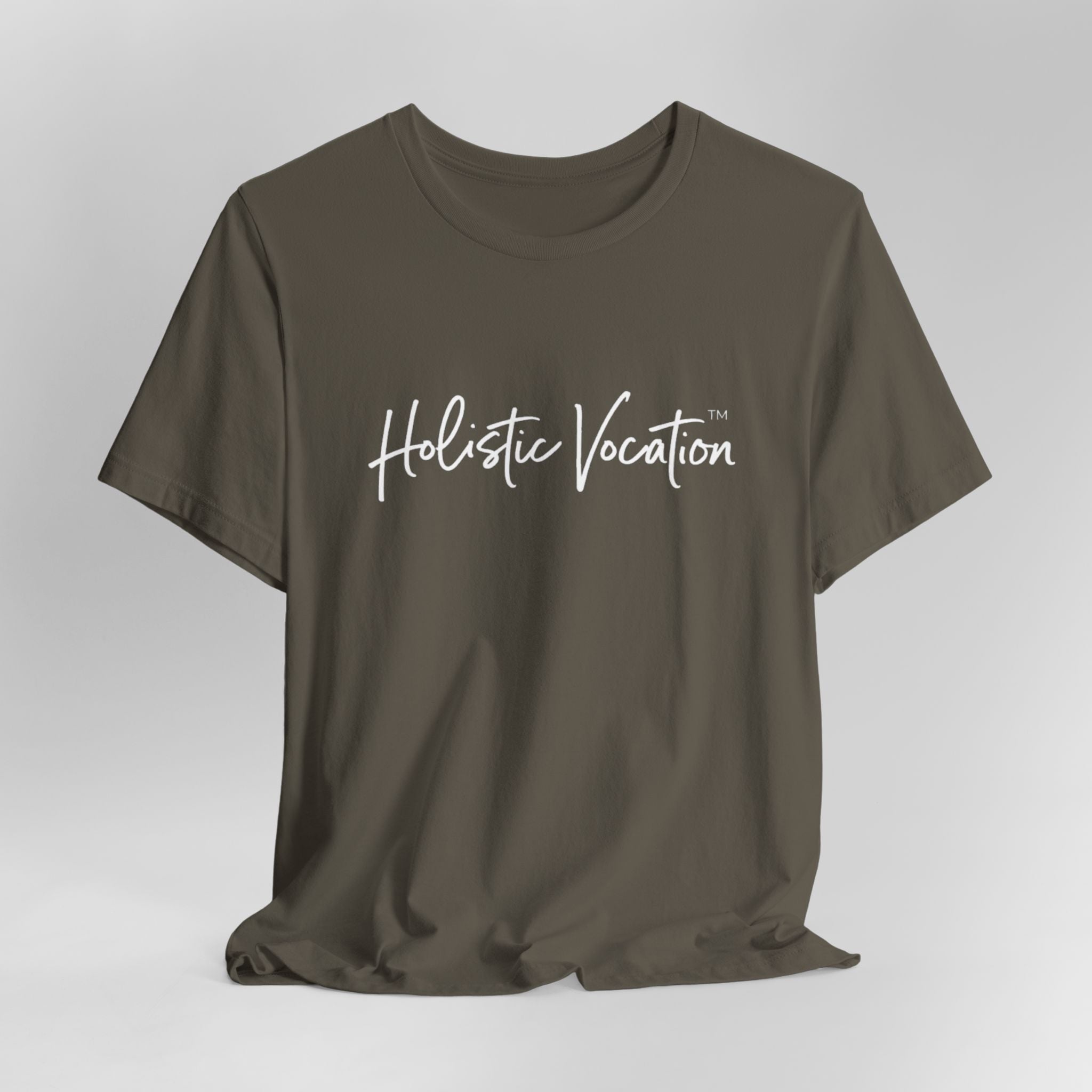 Holistic Vocation Tee — Minimal Script Spiritual Wellness T‑Shirt