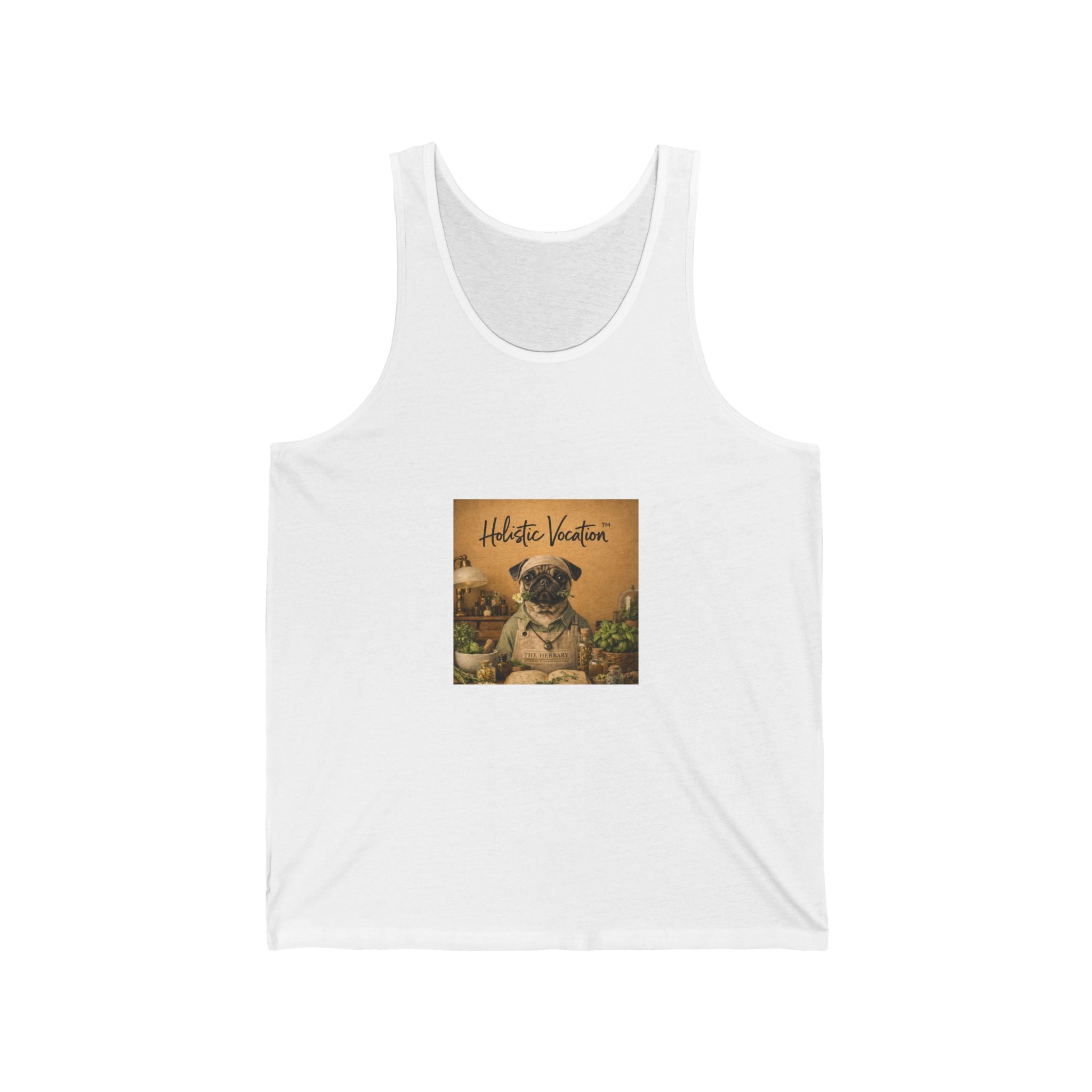 Honor your vocation Valentine Pug Tank Top — "Hello Valentine" Cute Dog Graphic Tank