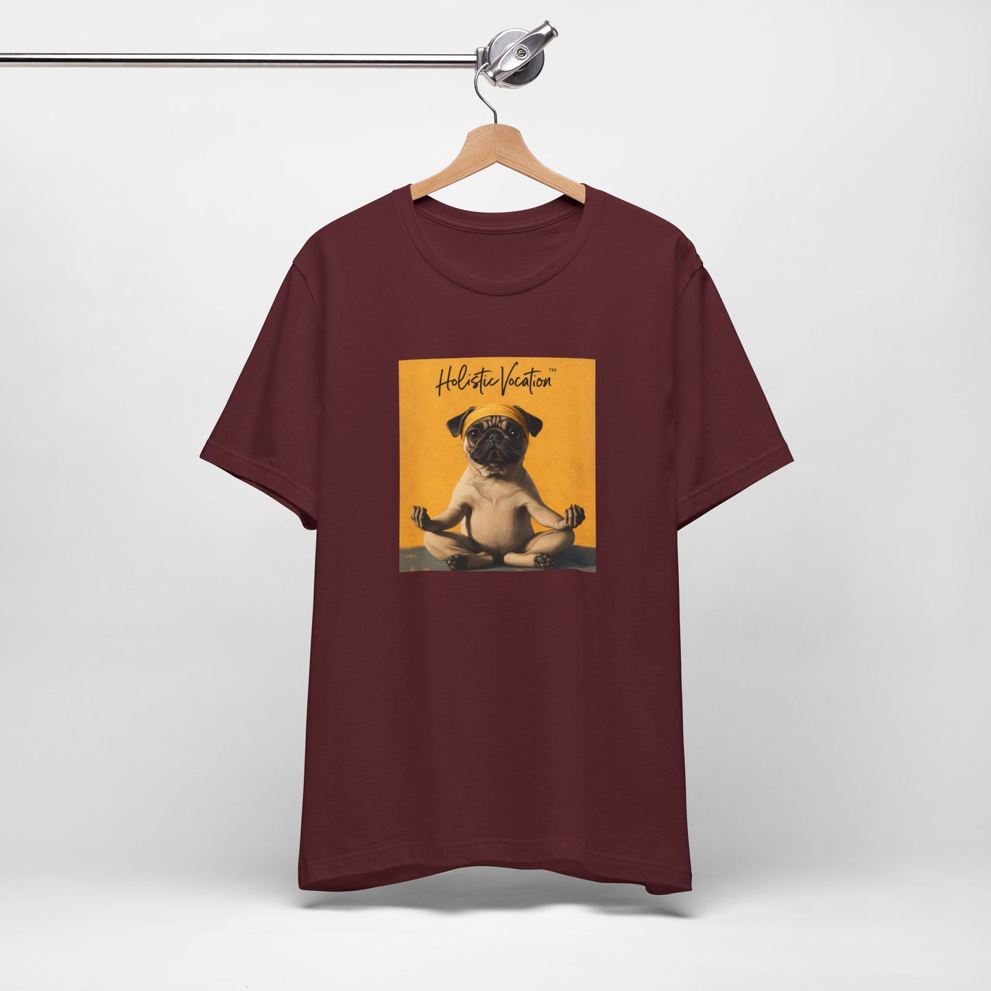 Honor your vocation Pug Meditation Tee - "Holistic Vocation" Graphic T-Shirt