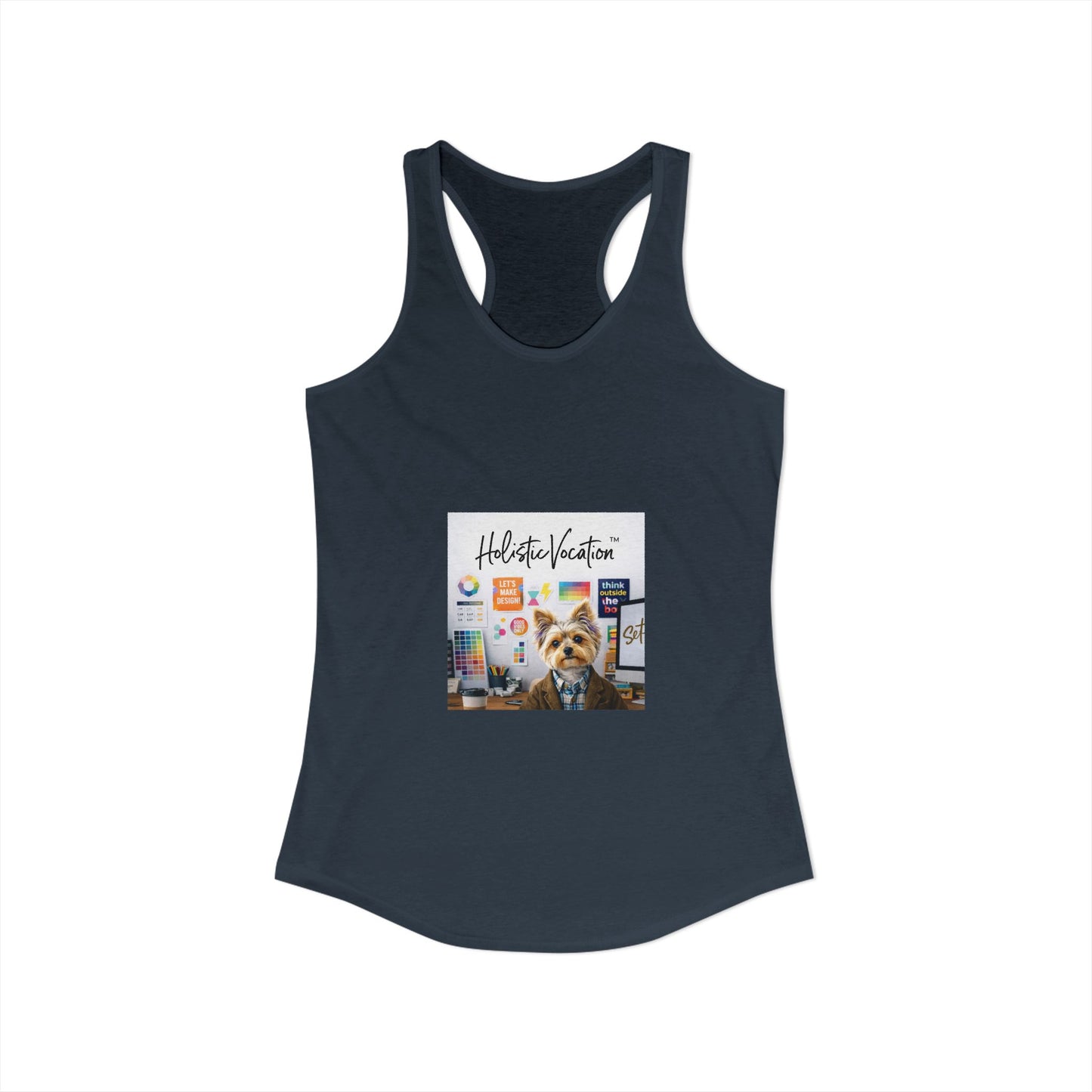 Honor your vocation Beach Dog Graphic Women's Ideal Racerback Tank