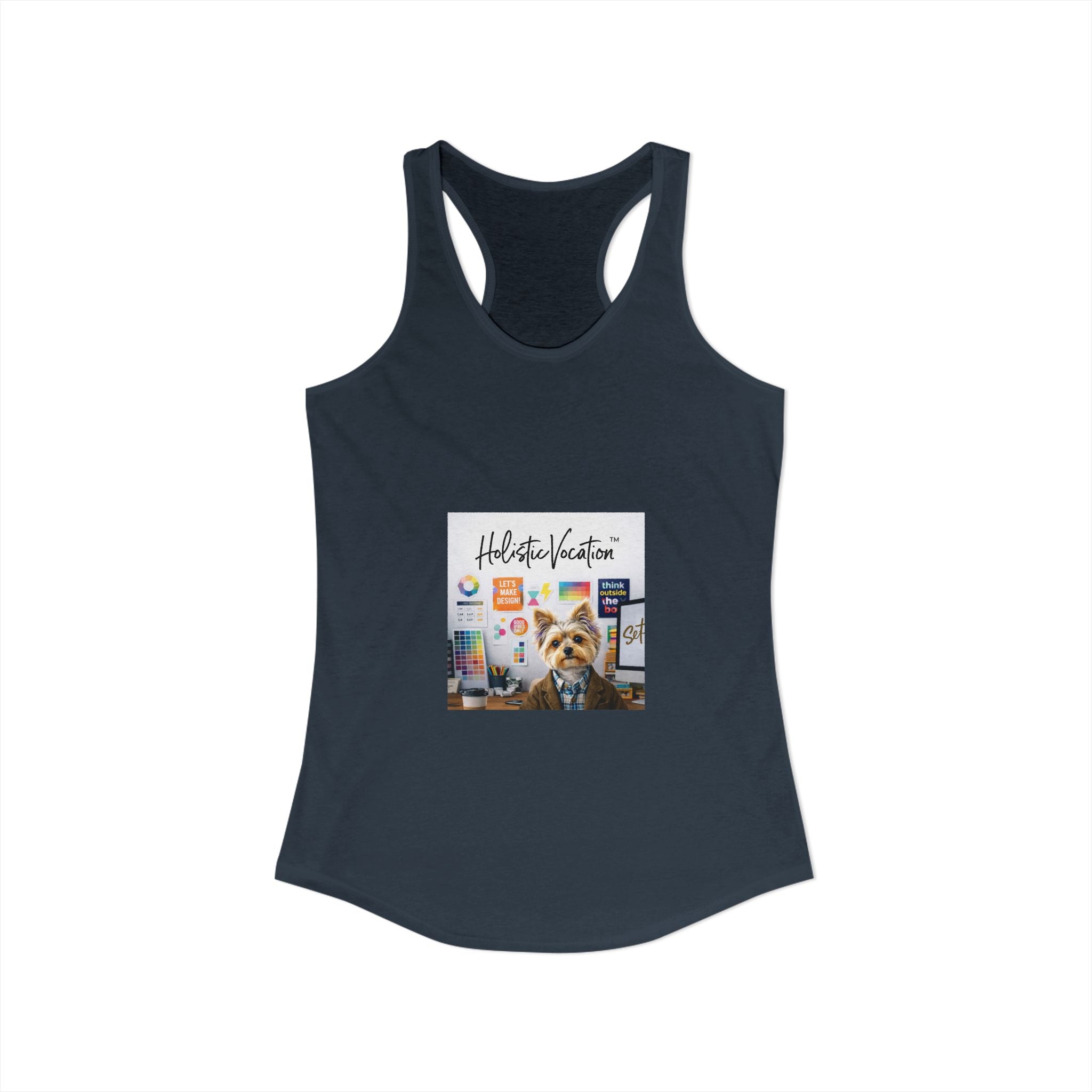 Honor your vocation Beach Dog Graphic Women's Ideal Racerback Tank