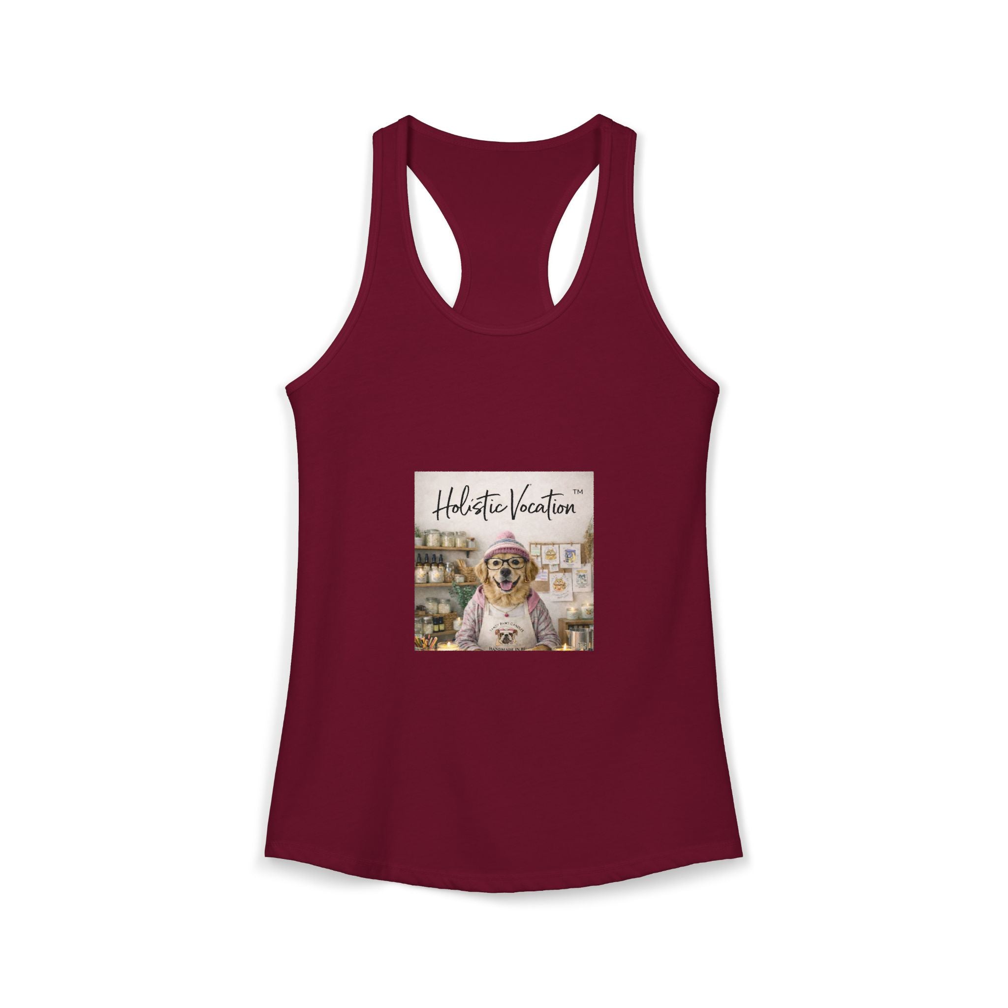 Honor your vocation Cute Puppy Baker Graphic Women's Ideal Racerback Tank