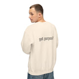 Crewneck Sweatshirt — 'Holistic Vocation' Front + 'got purpose?' Back Minimal Motivational Pullover