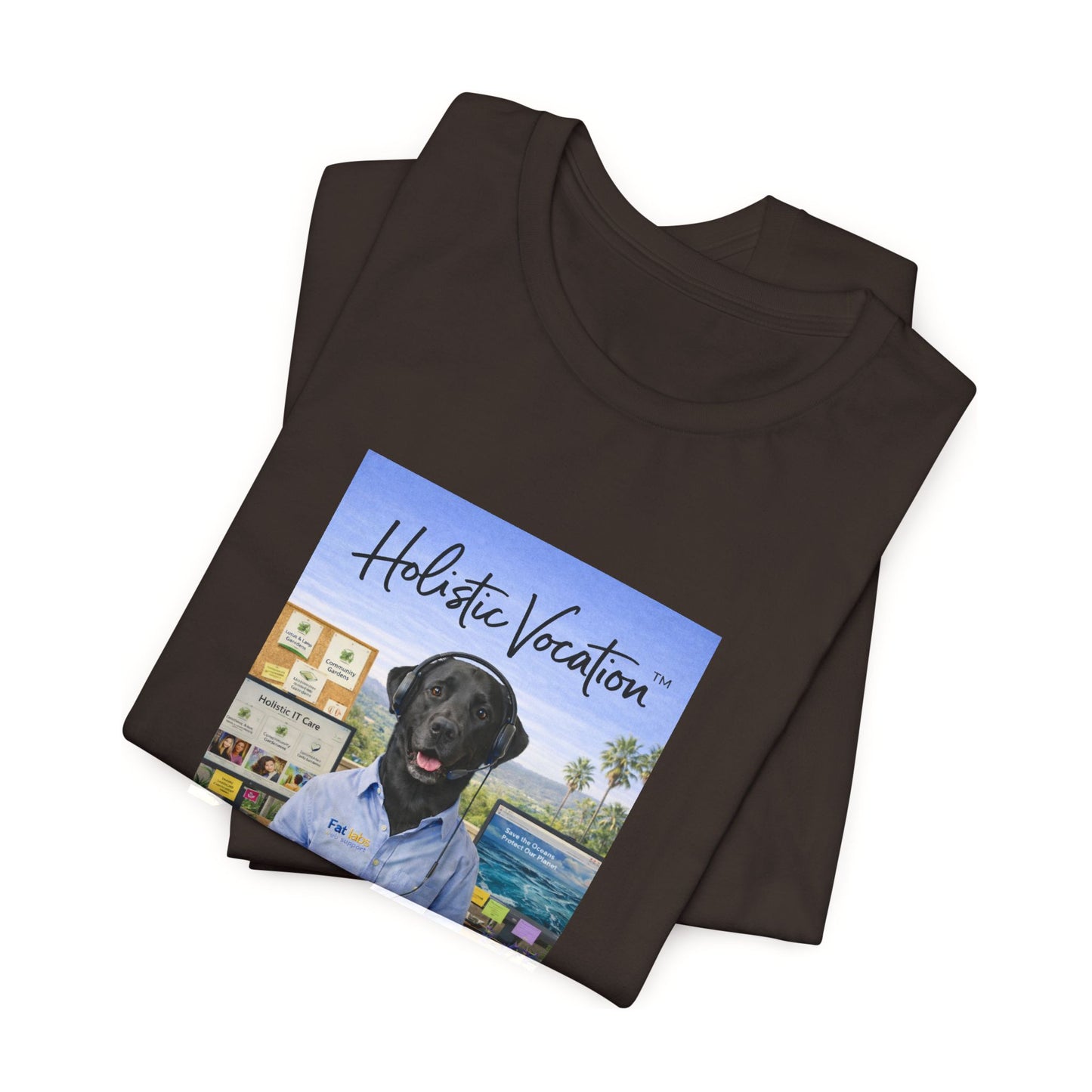 Holistic Vocation T-Shirt — Black Labrador Beach Portrait Tee