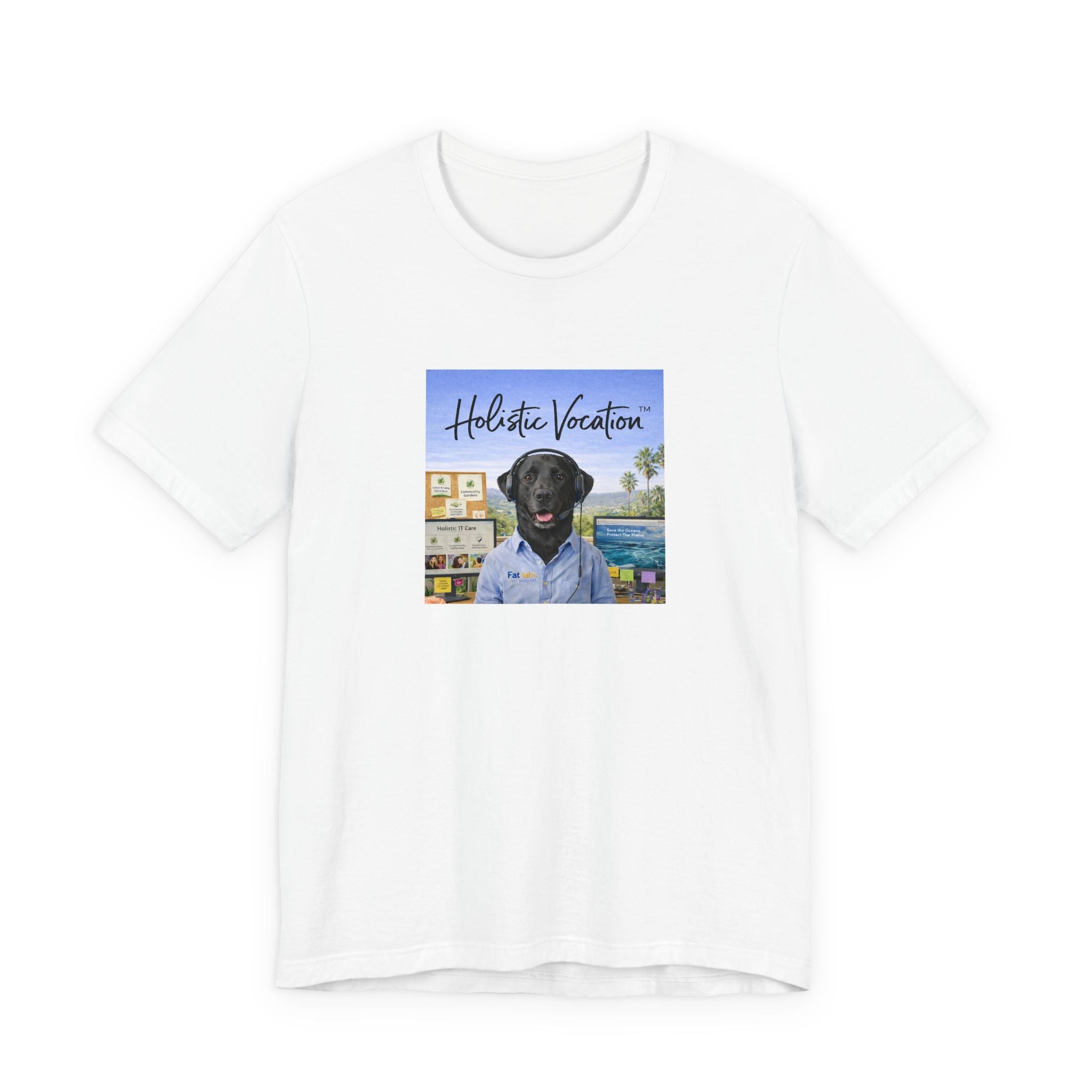 Holistic Vocation T-Shirt — Black Labrador Beach Portrait Tee