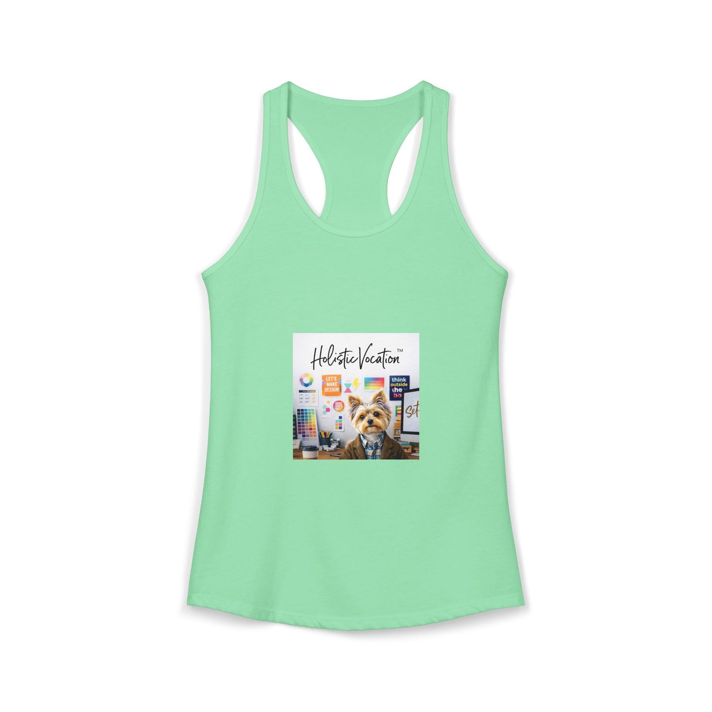 Honor your vocation Beach Dog Graphic Women's Ideal Racerback Tank