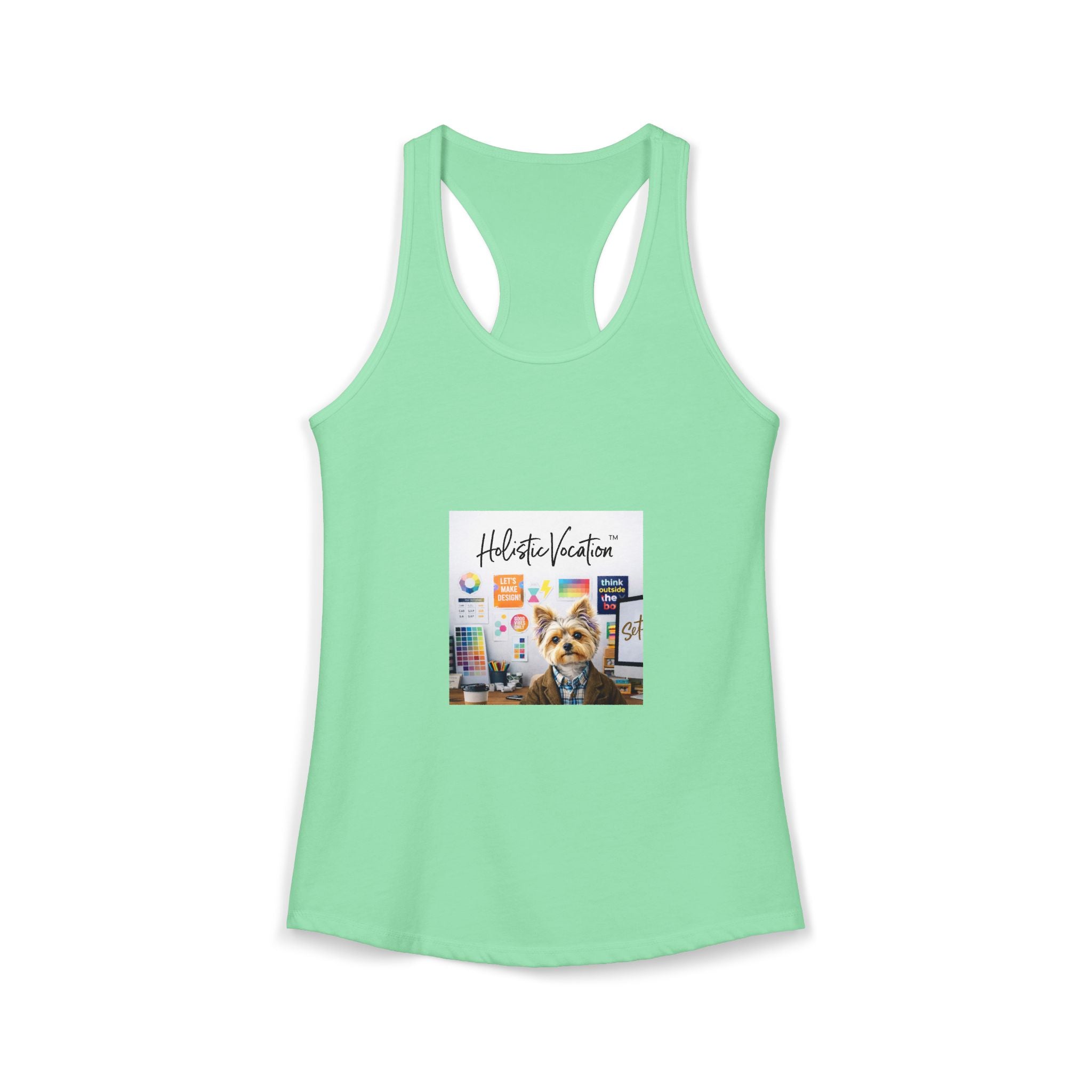 Honor your vocation Beach Dog Graphic Women's Ideal Racerback Tank