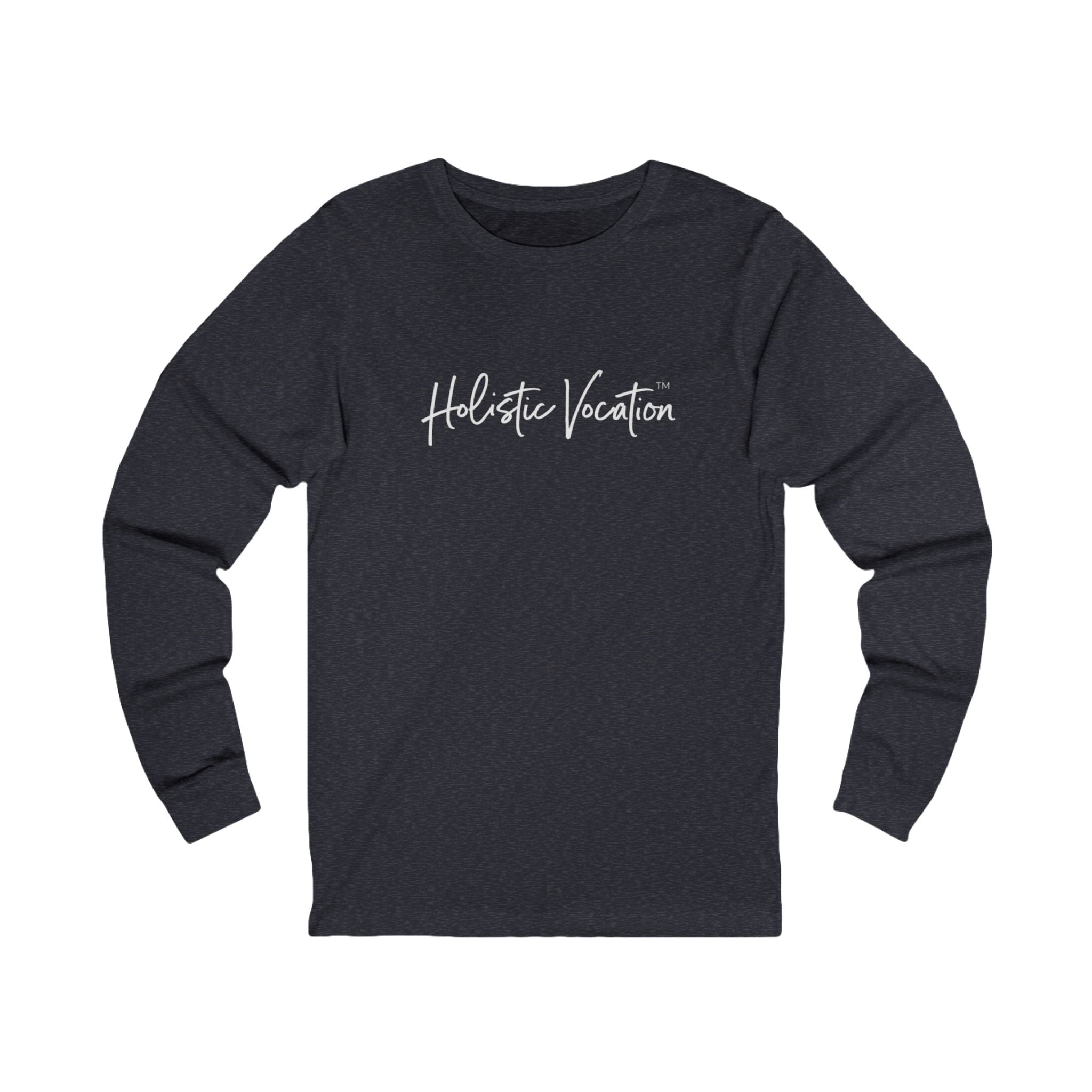 Holistic Vocation Long Sleeve Tee — “got purpose?” Wellness Shirt - White Design