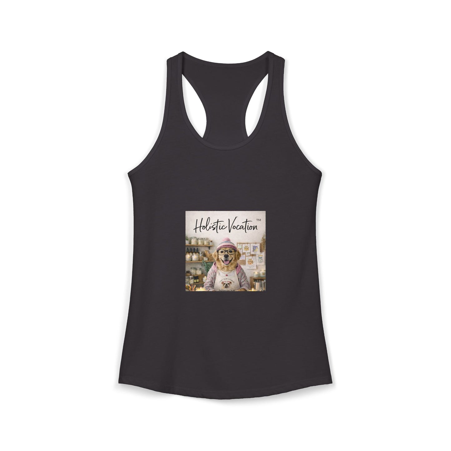 Honor your vocation Cute Puppy Baker Graphic Women's Ideal Racerback Tank