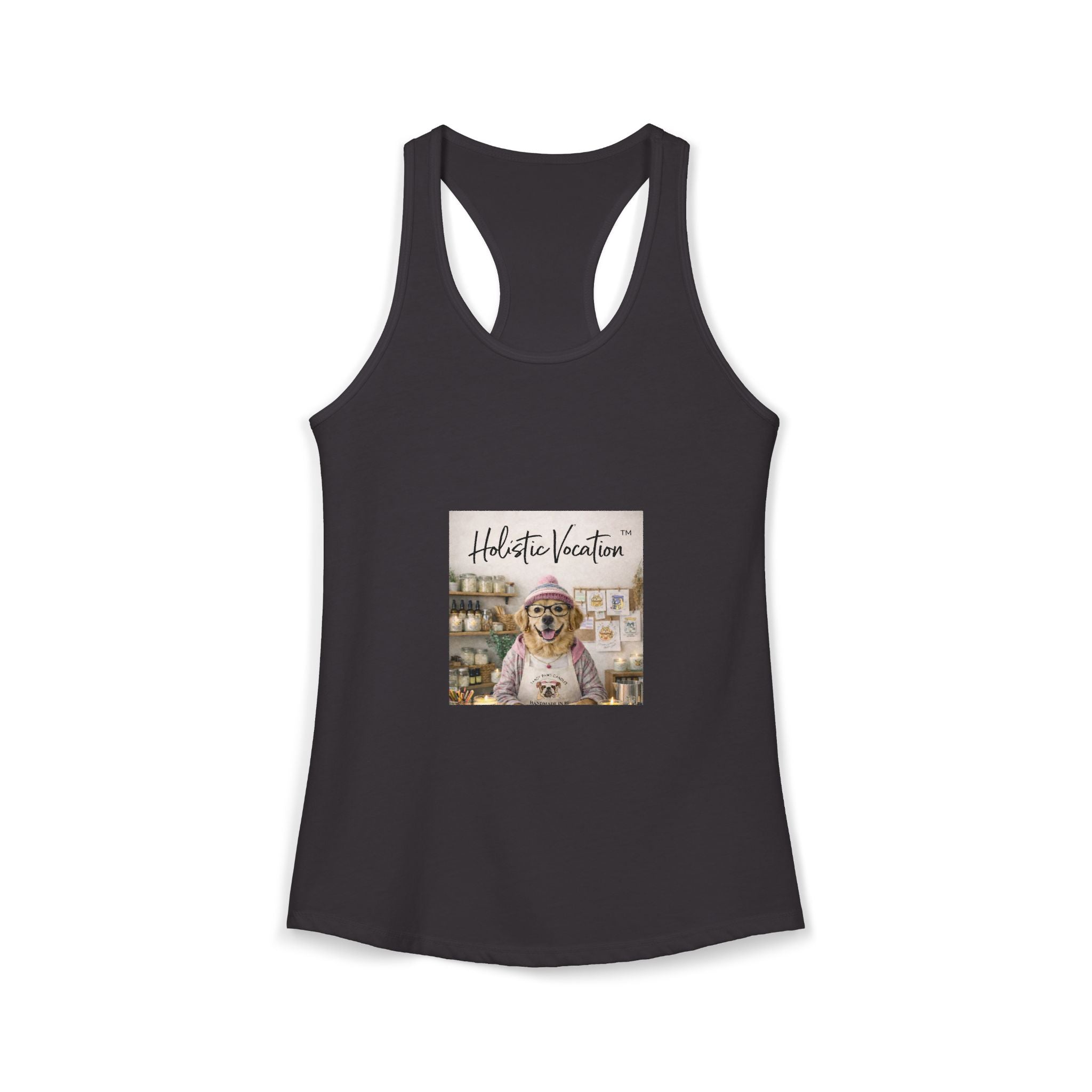 Honor your vocation Cute Puppy Baker Graphic Women's Ideal Racerback Tank
