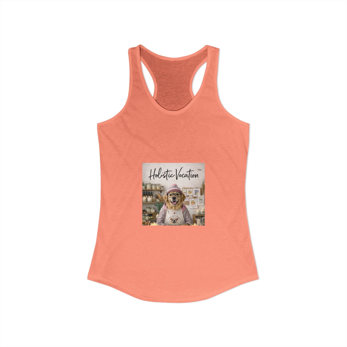 Honor your vocation Cute Puppy Baker Graphic Women's Ideal Racerback Tank