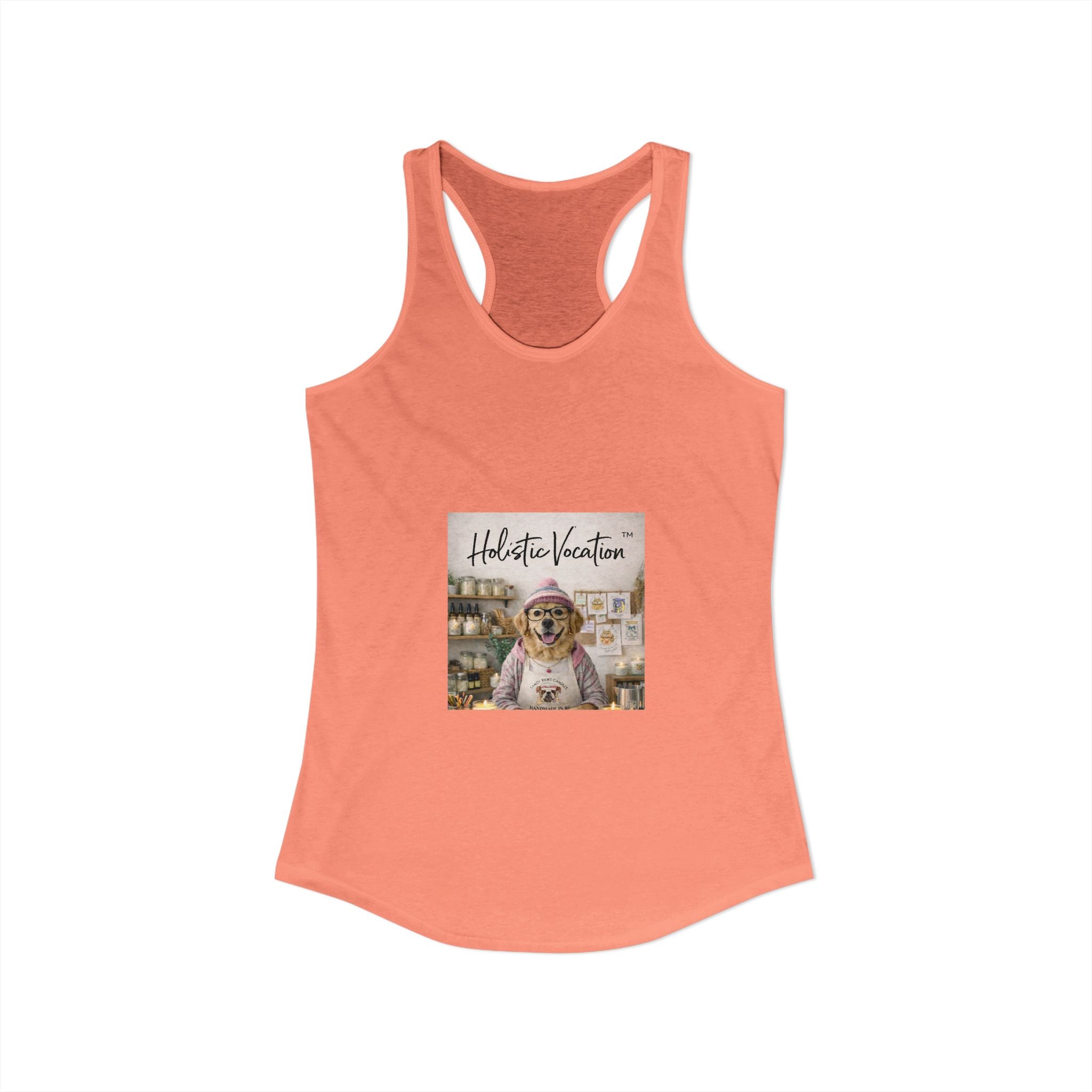 Honor your vocation Cute Puppy Baker Graphic Women's Ideal Racerback Tank