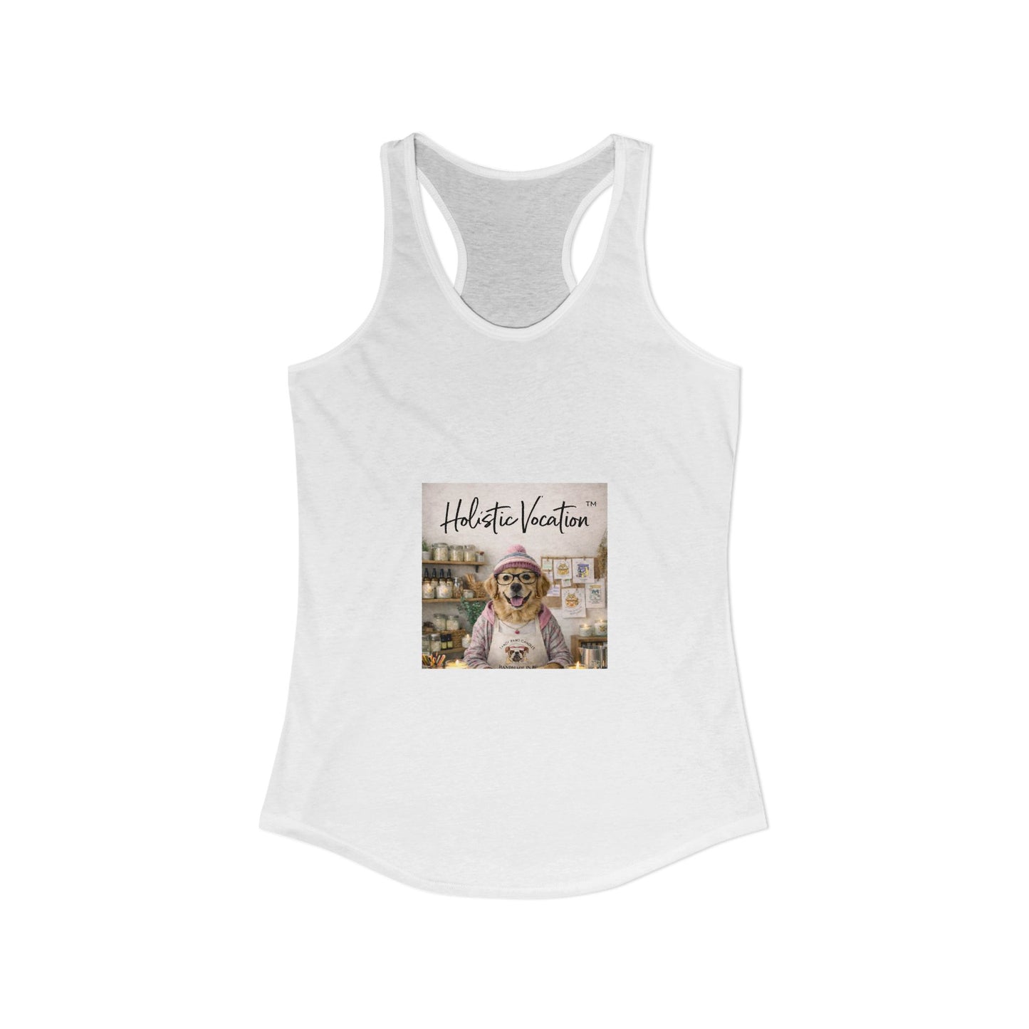 Honor your vocation Cute Puppy Baker Graphic Women's Ideal Racerback Tank