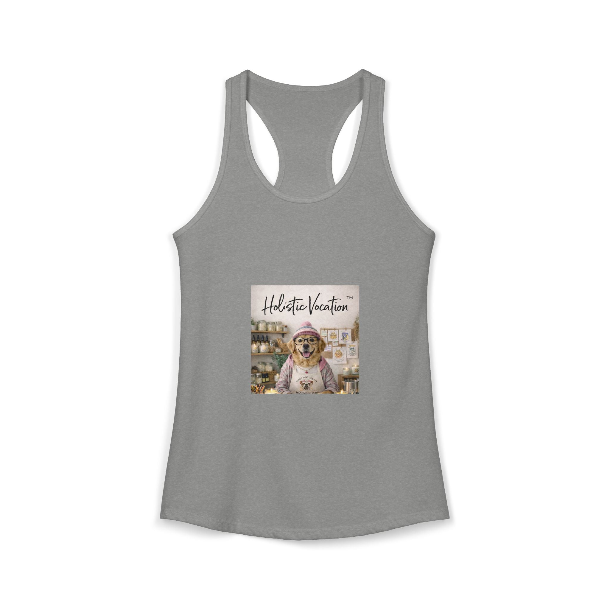 Honor your vocation Cute Puppy Baker Graphic Women's Ideal Racerback Tank