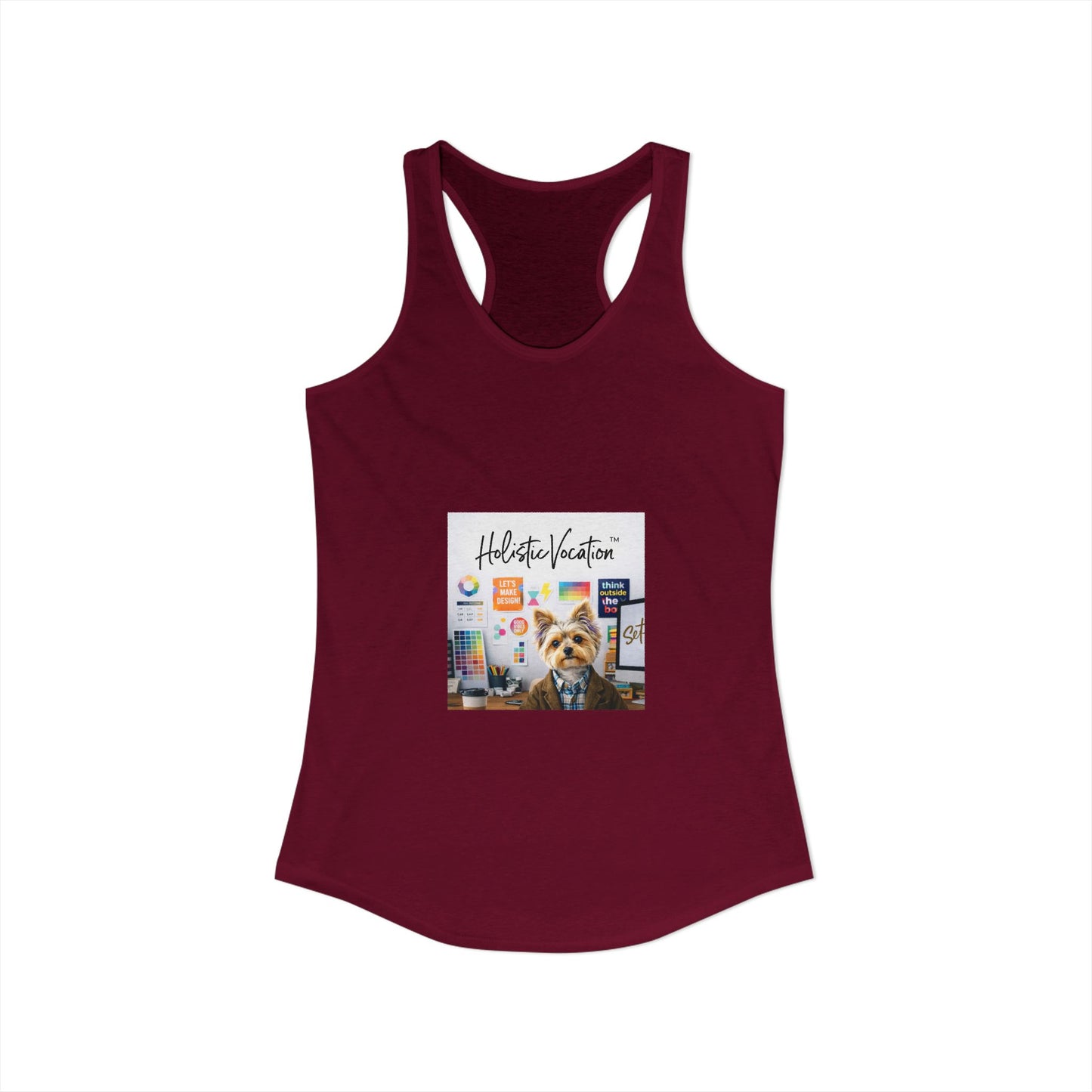 Honor your vocation Beach Dog Graphic Women's Ideal Racerback Tank
