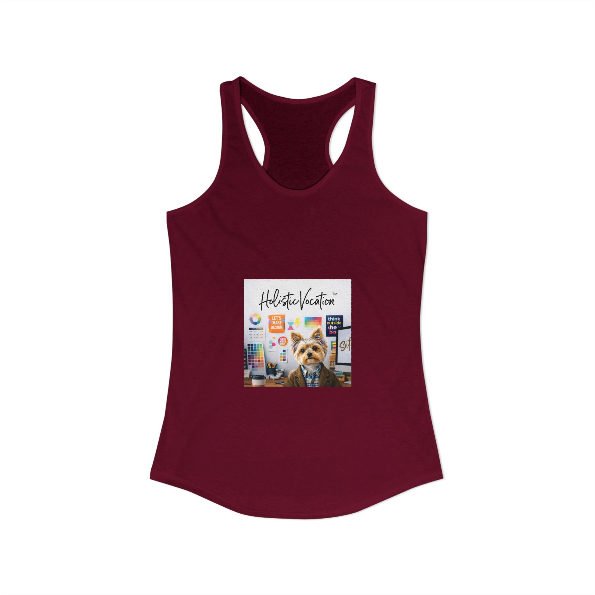 Honor your vocation Beach Dog Graphic Women's Ideal Racerback Tank