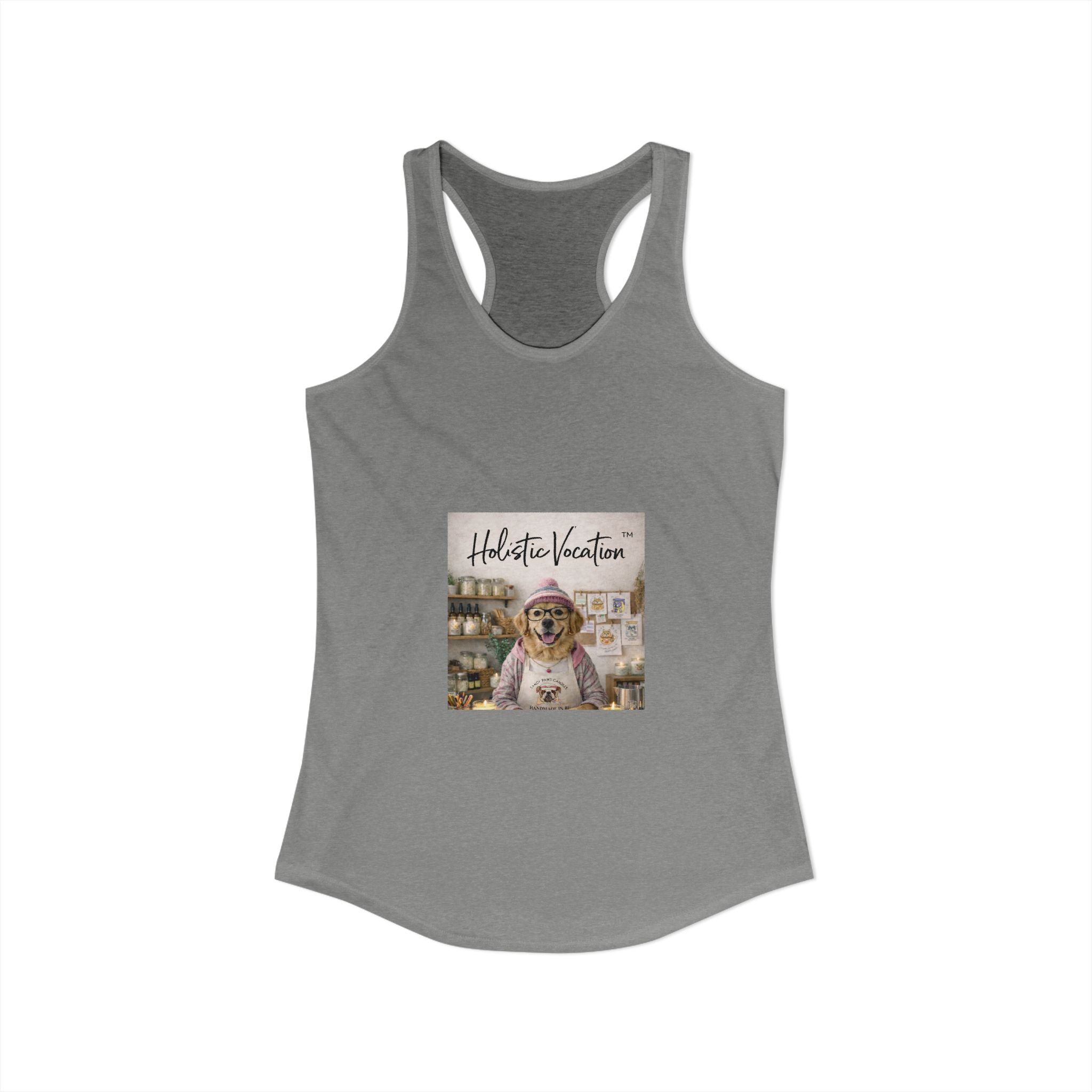 Honor your vocation Cute Puppy Baker Graphic Women's Ideal Racerback Tank