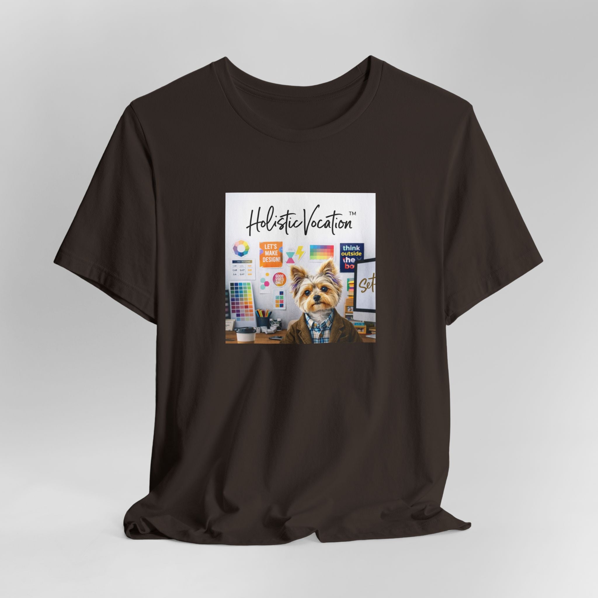 Honor your vocation Yoga Dog T-Shirt – Cute Office Pup Graphic Tee