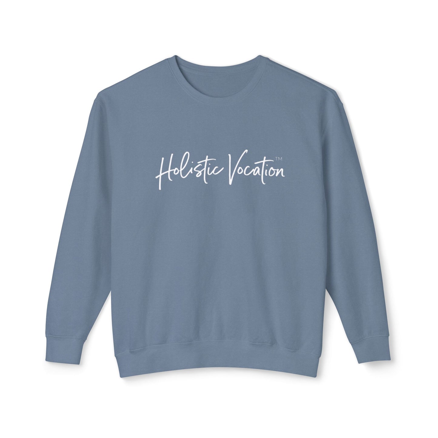 Crewneck Sweatshirt — 'Holistic Vocation' Front + 'got purpose?' Back Minimal Motivational Pullover