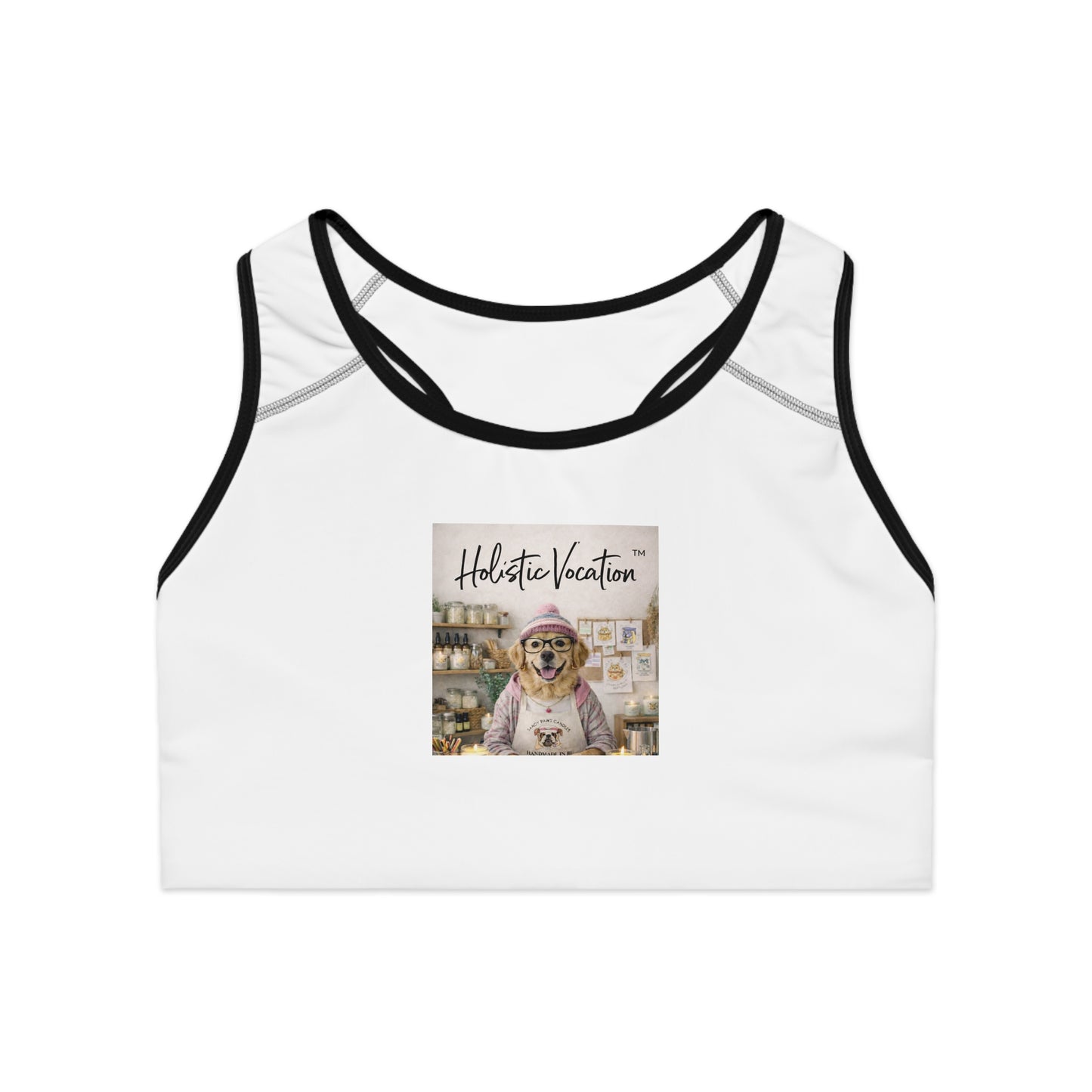 Honor your vocation Sports Bra Cute Sloth Spa Graphic Activewear