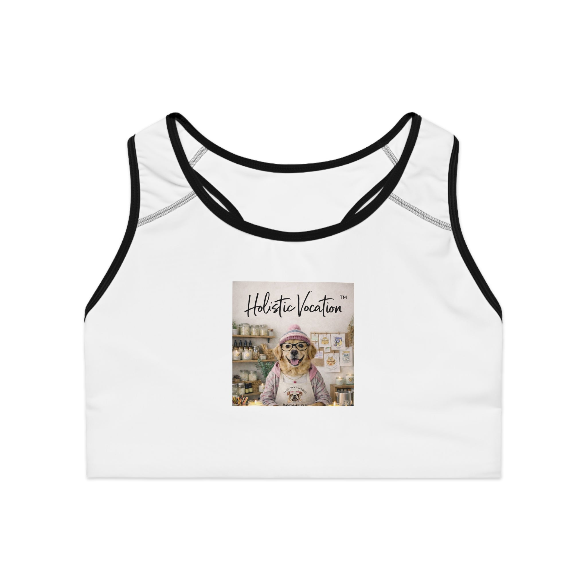 Honor your vocation Sports Bra Cute Sloth Spa Graphic Activewear