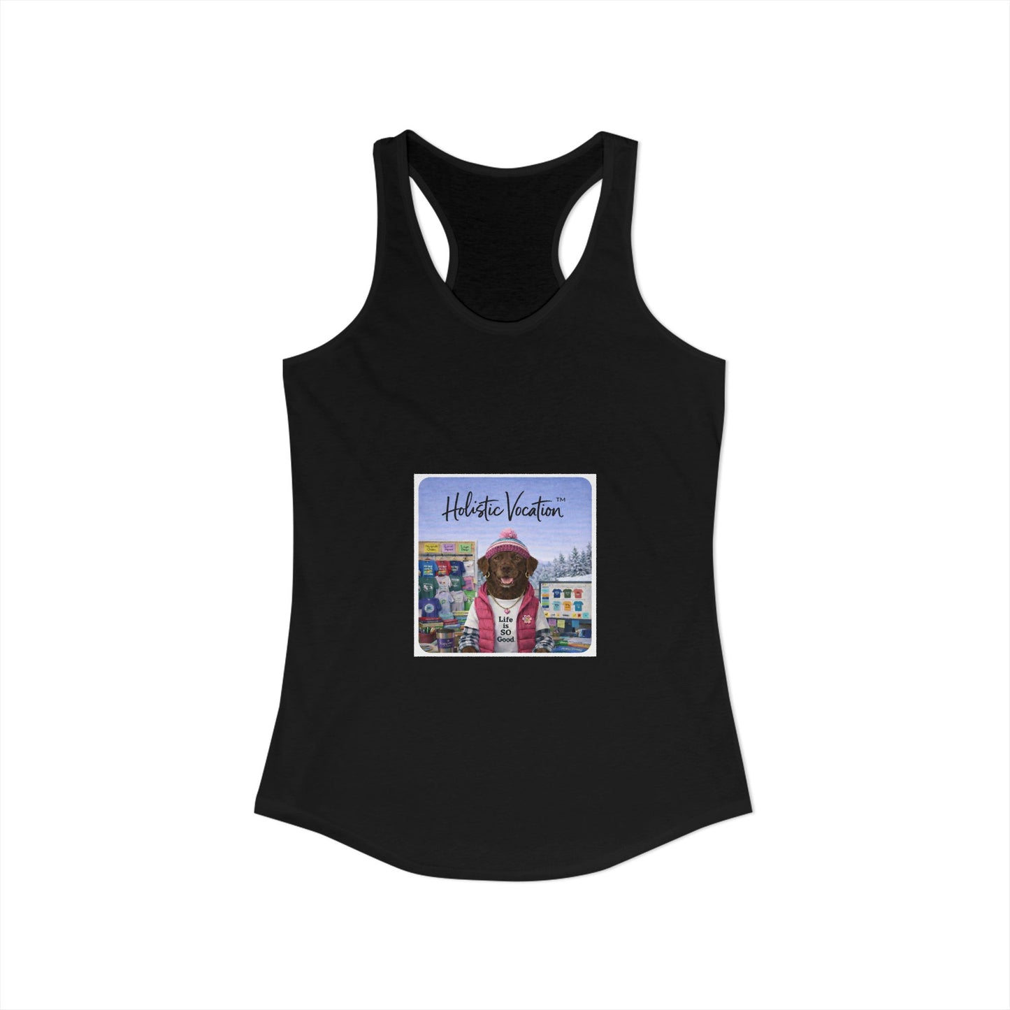 Honor your vocation Retro Dog Graphic Women's Ideal Racerback Tank