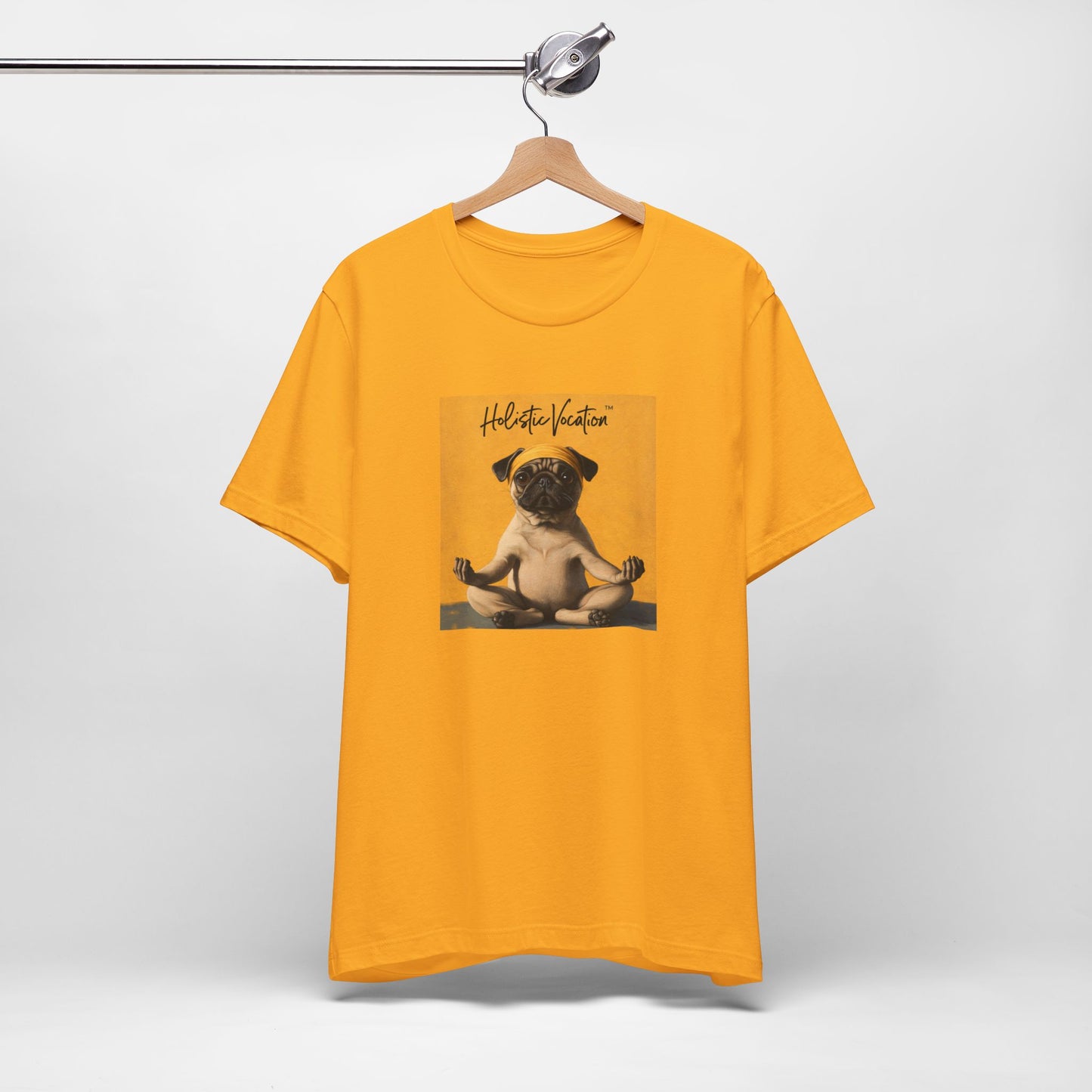 Honor your vocation Pug Meditation Tee - "Holistic Vocation" Graphic T-Shirt