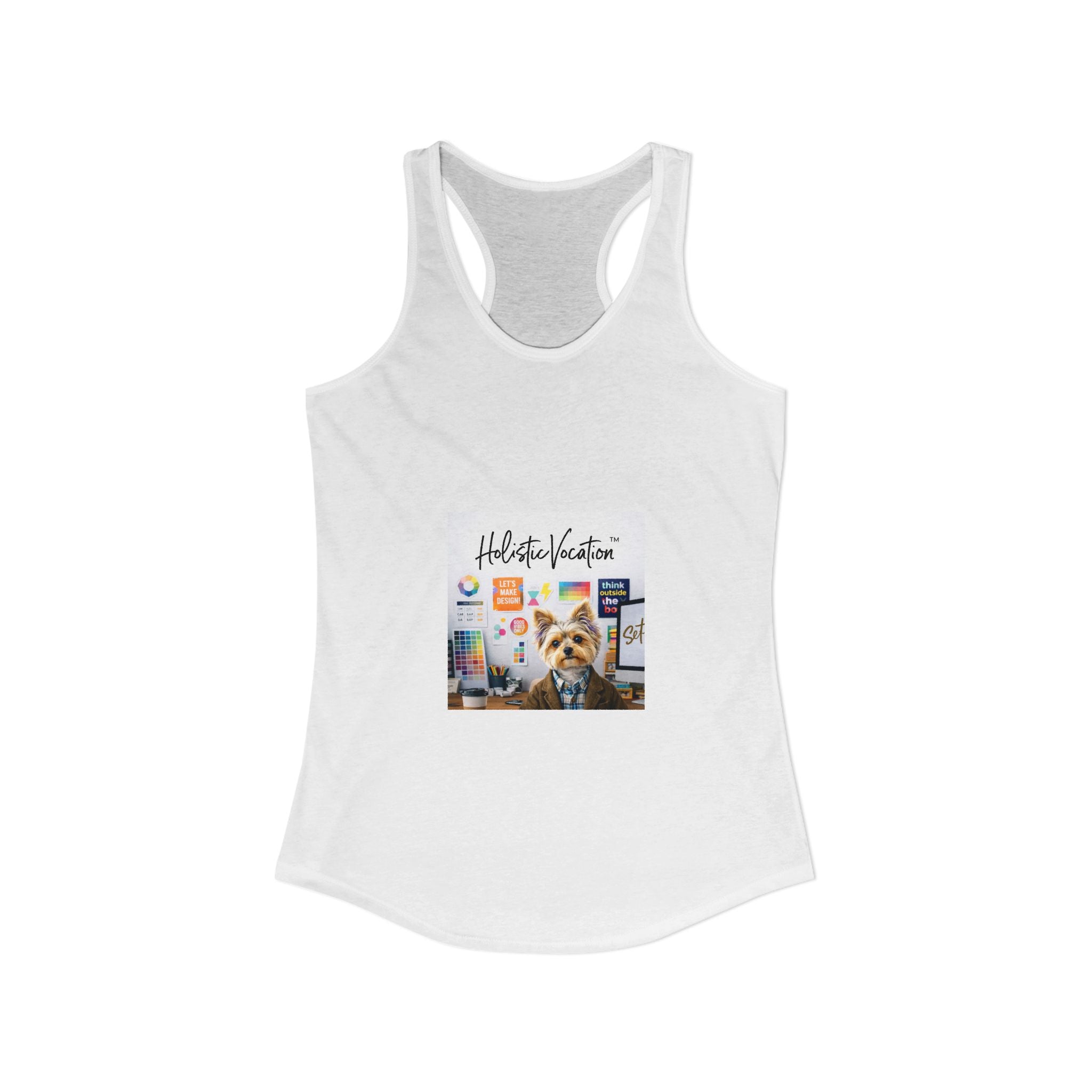 Honor your vocation Beach Dog Graphic Women's Ideal Racerback Tank