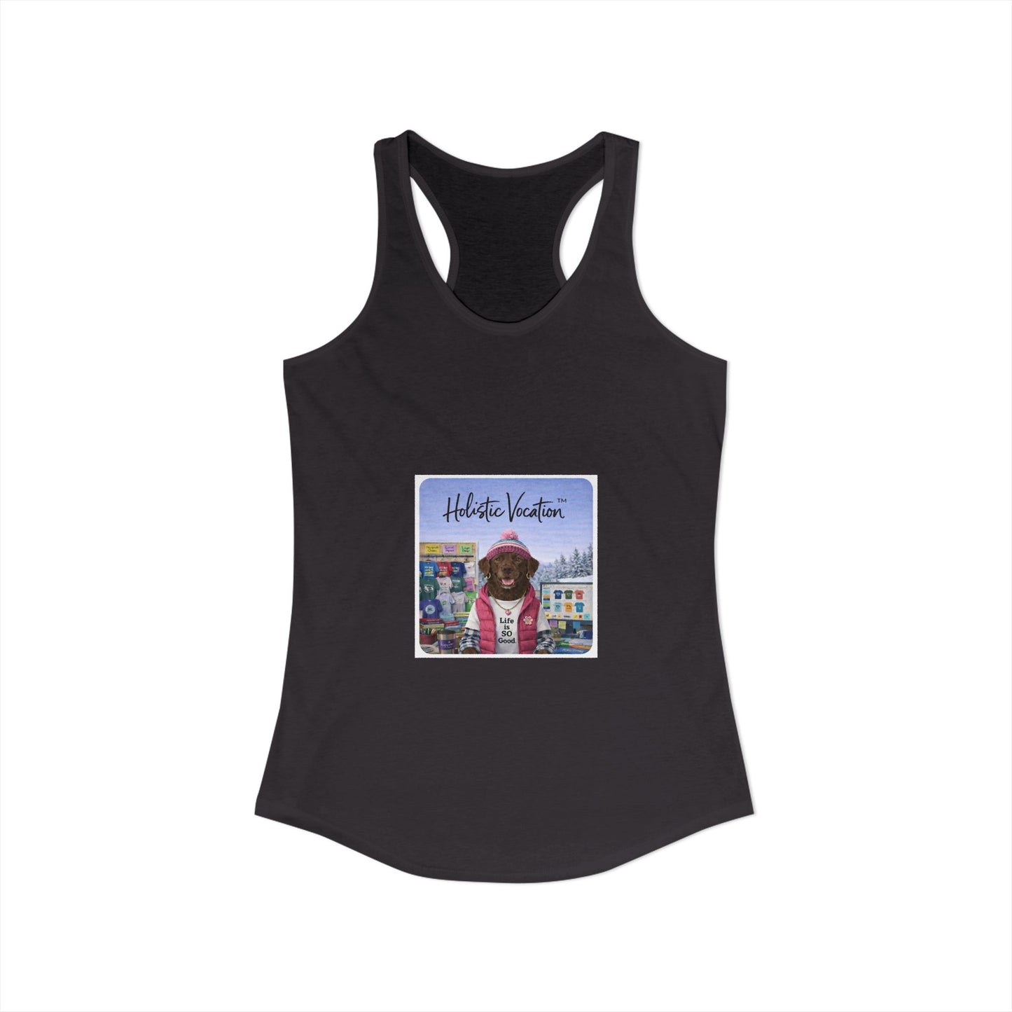 Honor your vocation Retro Dog Graphic Women's Ideal Racerback Tank