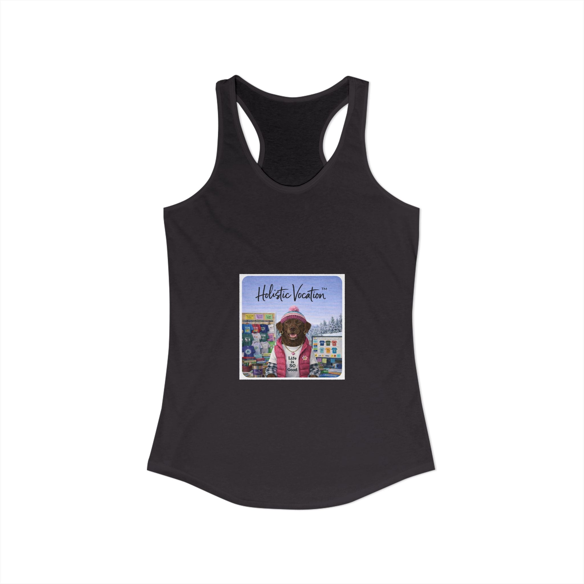 Honor your vocation Retro Dog Graphic Women's Ideal Racerback Tank
