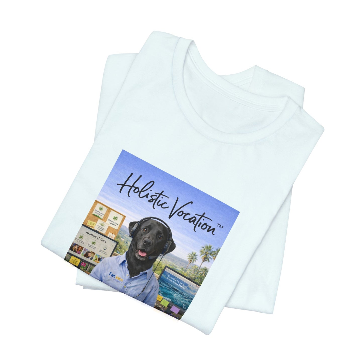 Holistic Vocation T-Shirt — Black Labrador Beach Portrait Tee
