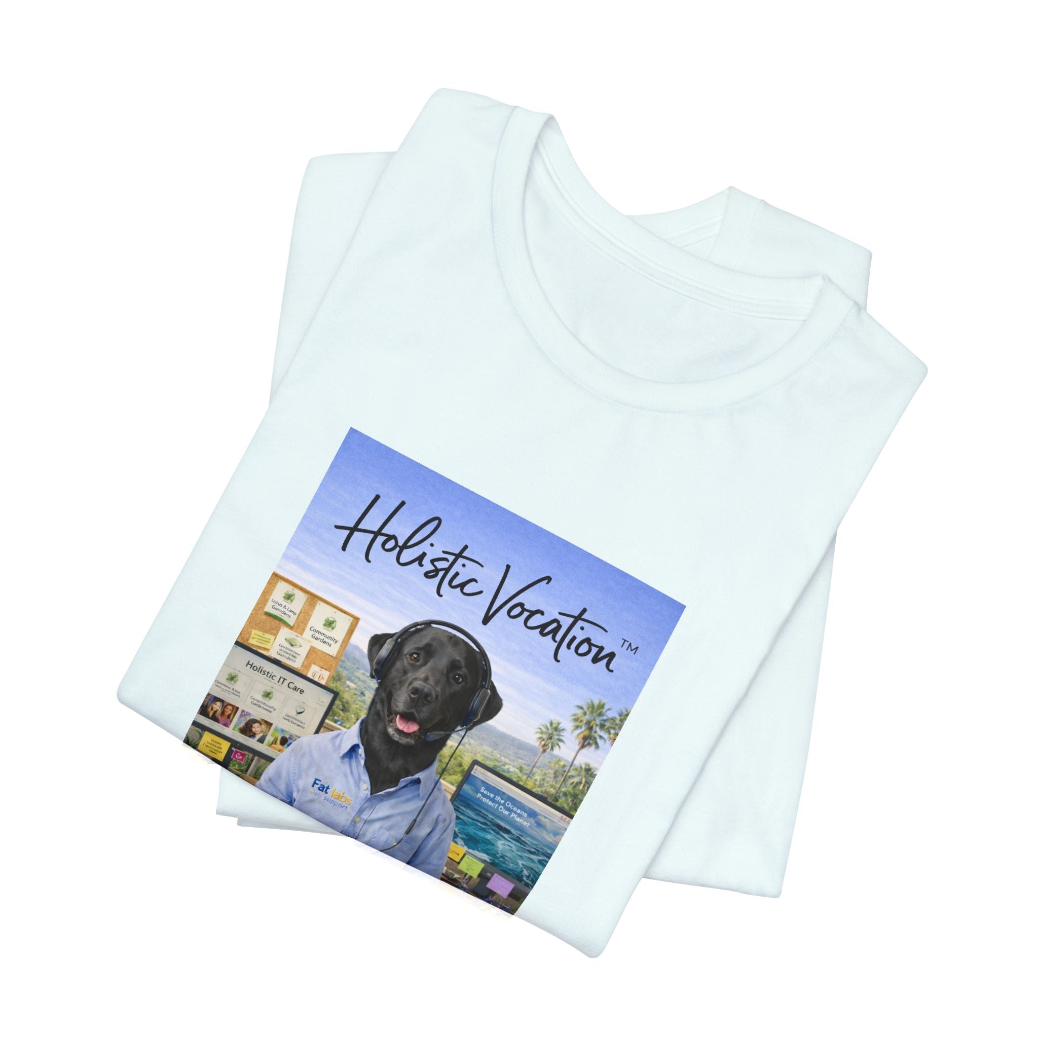 Holistic Vocation T-Shirt — Black Labrador Beach Portrait Tee