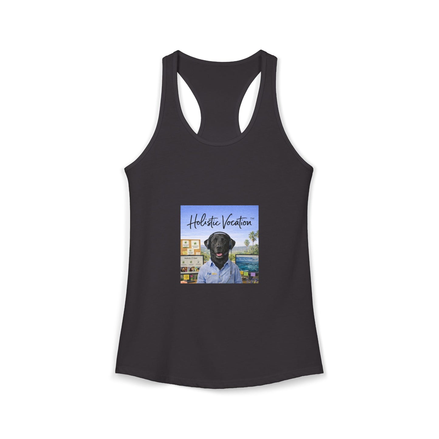 Honor your vocation Dog Portrait Graphic Women's Ideal Racerback Tank
