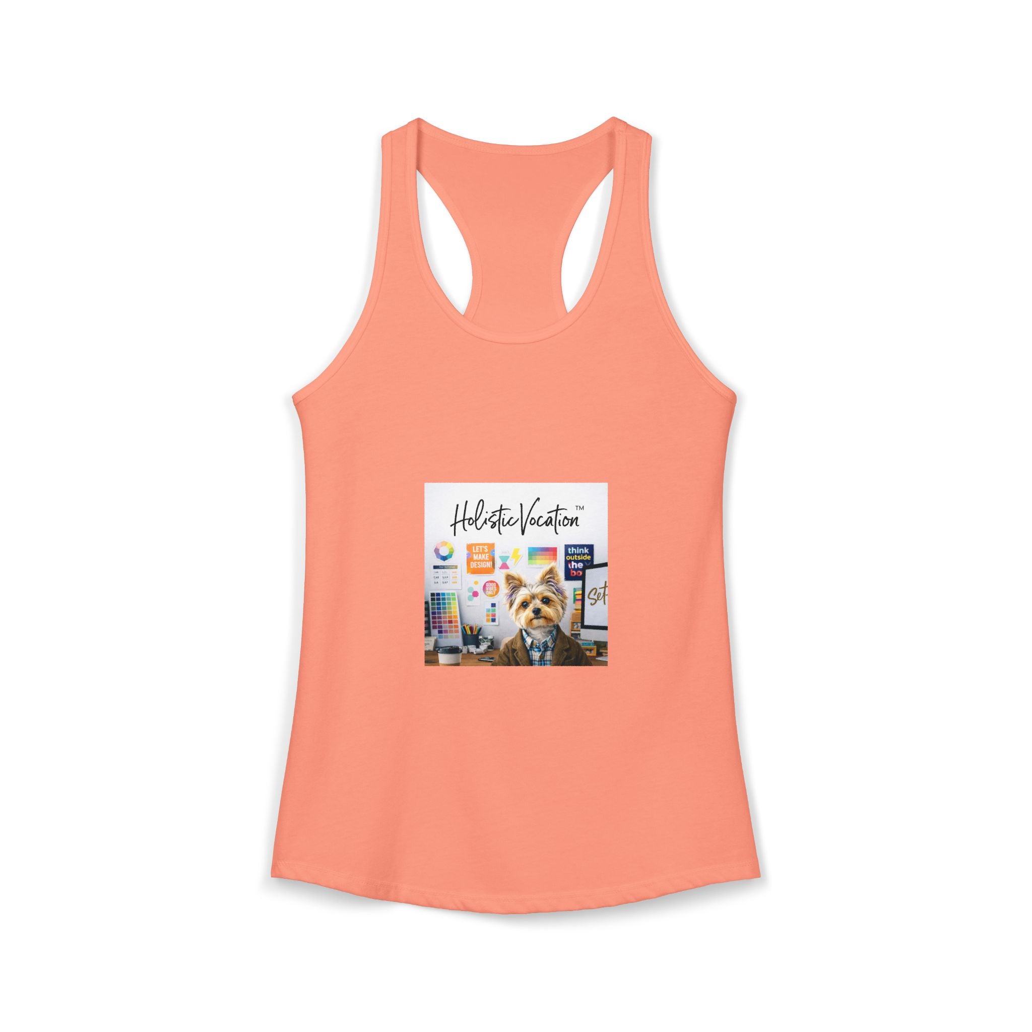 Honor your vocation Beach Dog Graphic Women's Ideal Racerback Tank