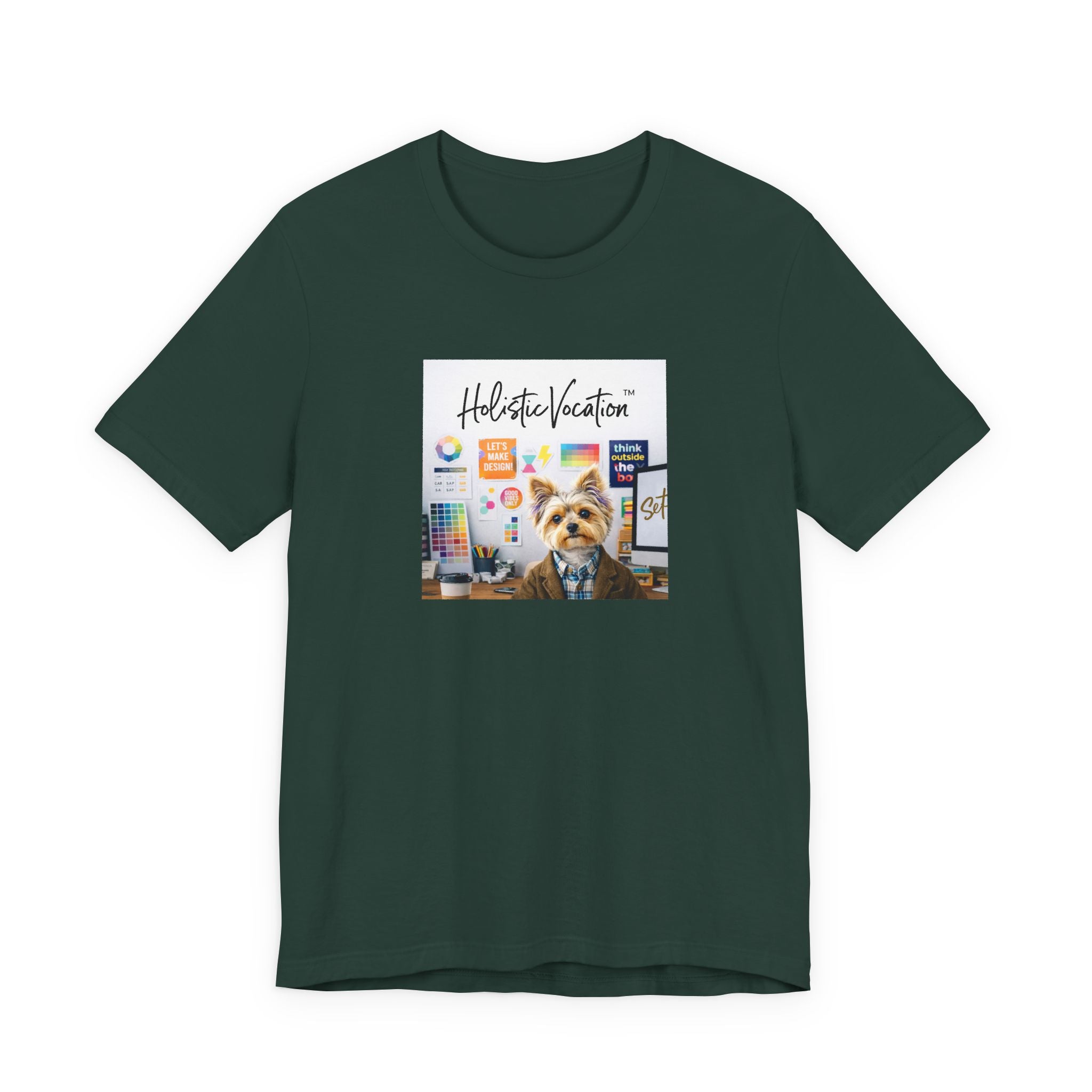 Honor your vocation Yoga Dog T-Shirt – Cute Office Pup Graphic Tee