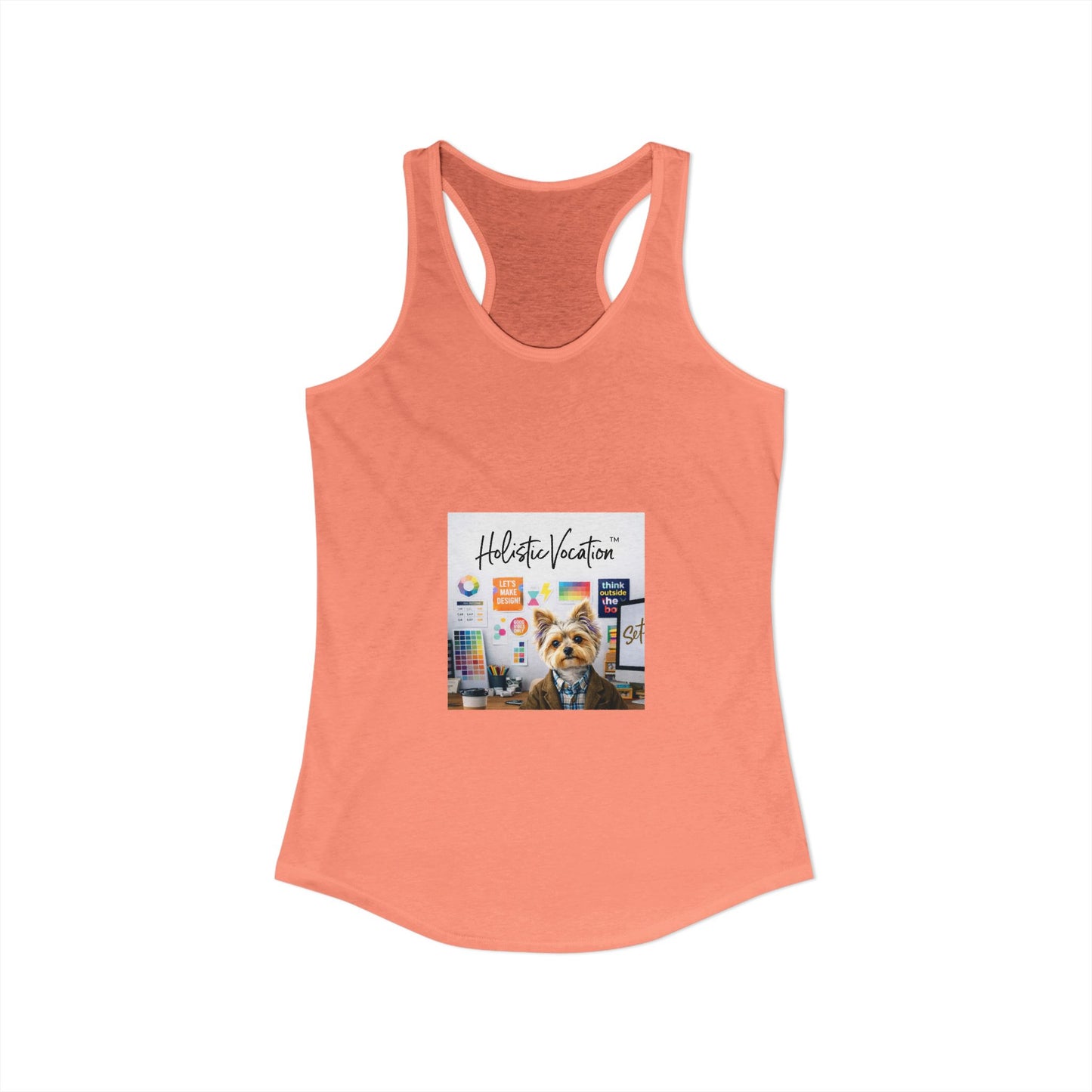 Honor your vocation Beach Dog Graphic Women's Ideal Racerback Tank