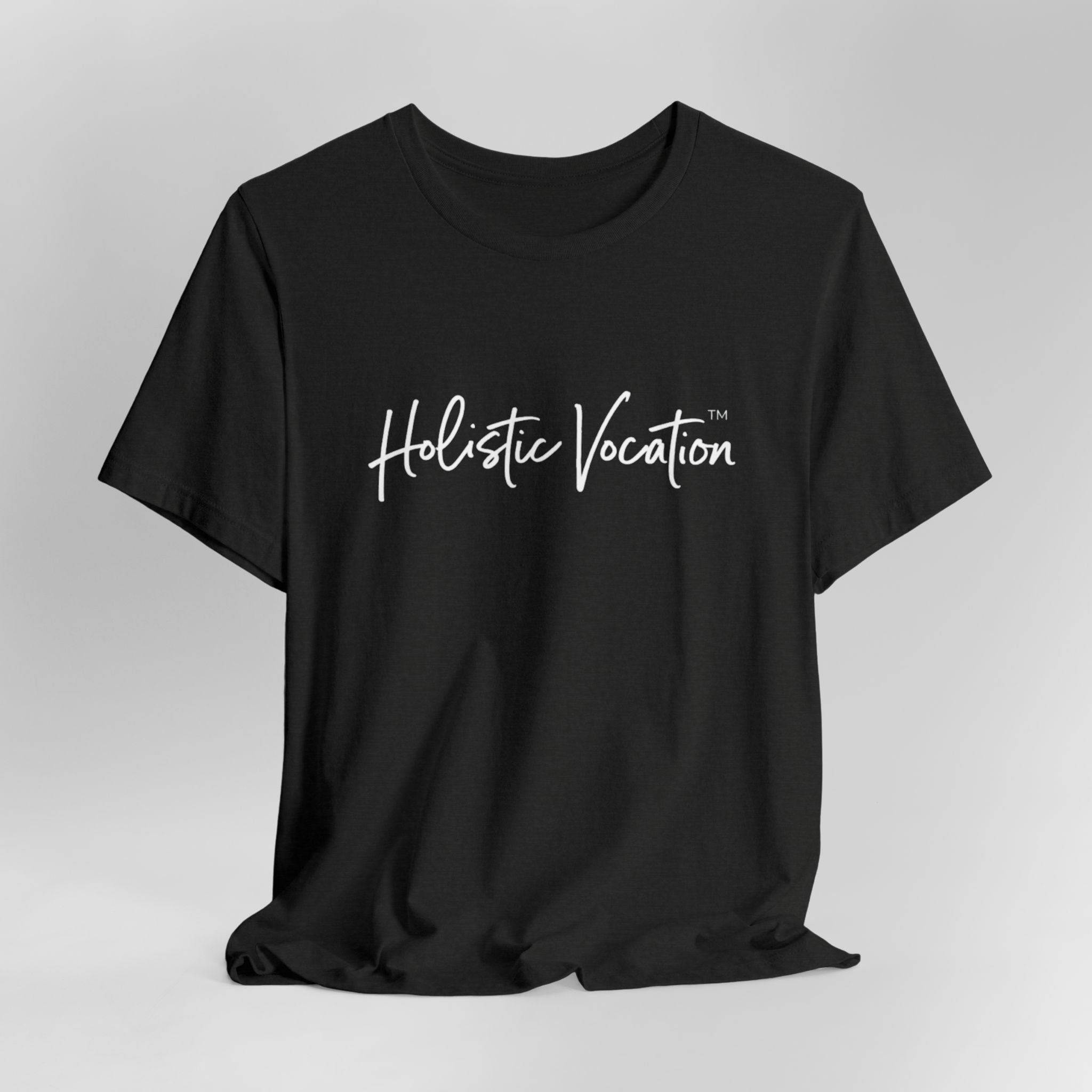 Holistic Vocation Tee — Minimal Script Spiritual Wellness T‑Shirt