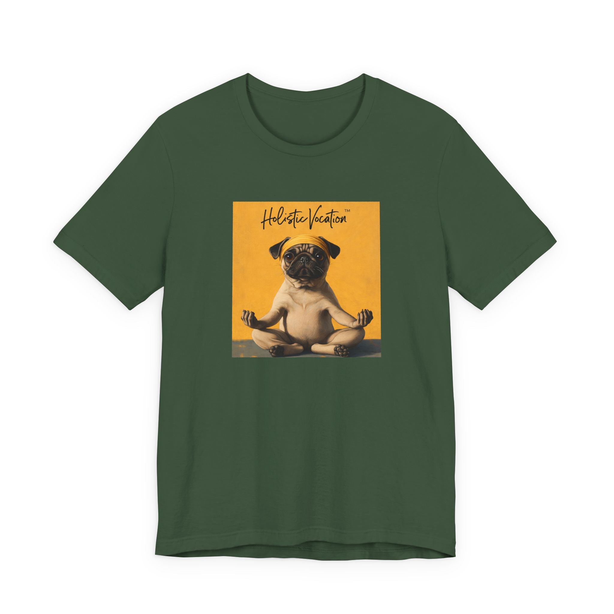 Honor your vocation Pug Meditation Tee - "Holistic Vocation" Graphic T-Shirt